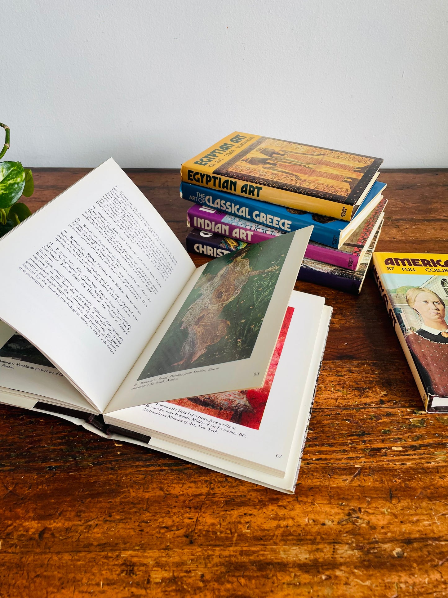 Vintage Collection of Hardcover Art Books Edited by Francesco Abbate - Set of 6 - American, Roman, Egyptian, Classical Greek, Christian & Indian Art (1972)