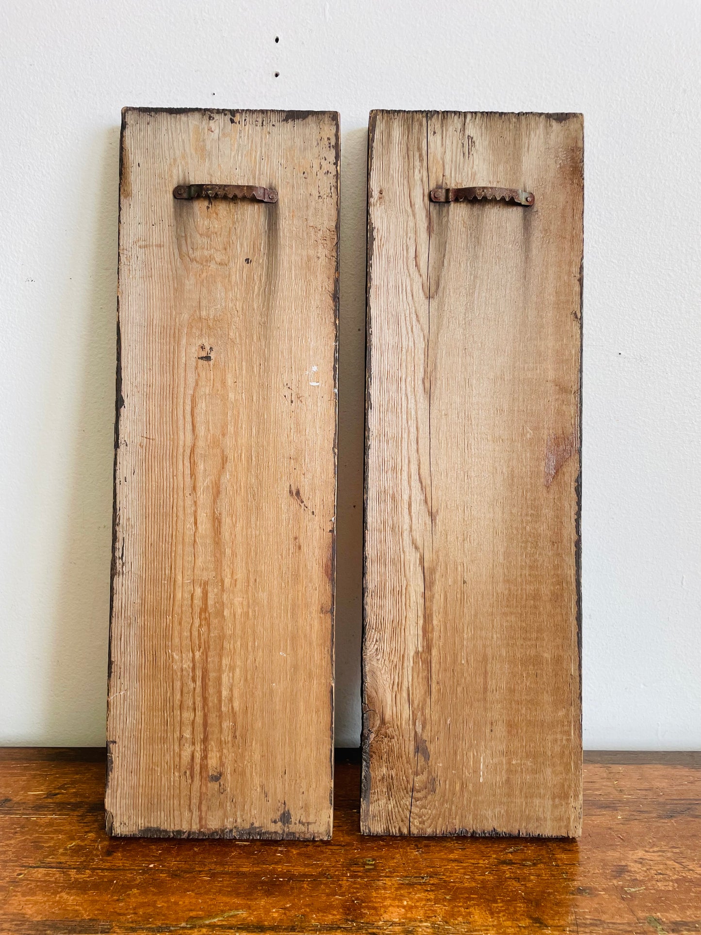 Vintage Original Art Paintings of Vegetables on Wood Boards - Carrots & Green Spring Onions - Artist Signed - Set of 2