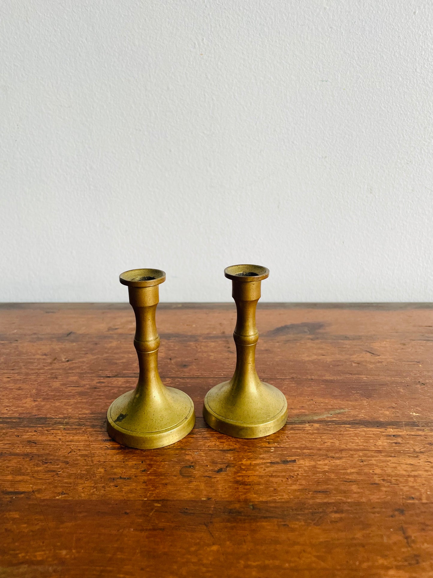 Brass 3" Candlestick Holders - Set of 2