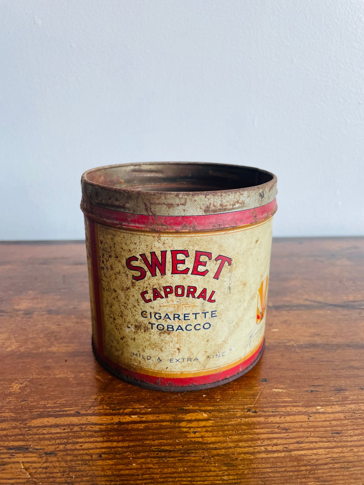 Sweet Caporal Cigarette Tobacco Kinney Bros. Advertising Tin - Manufactured by Imperial Tobacco Co. of Canada Limited Montreal-Granby