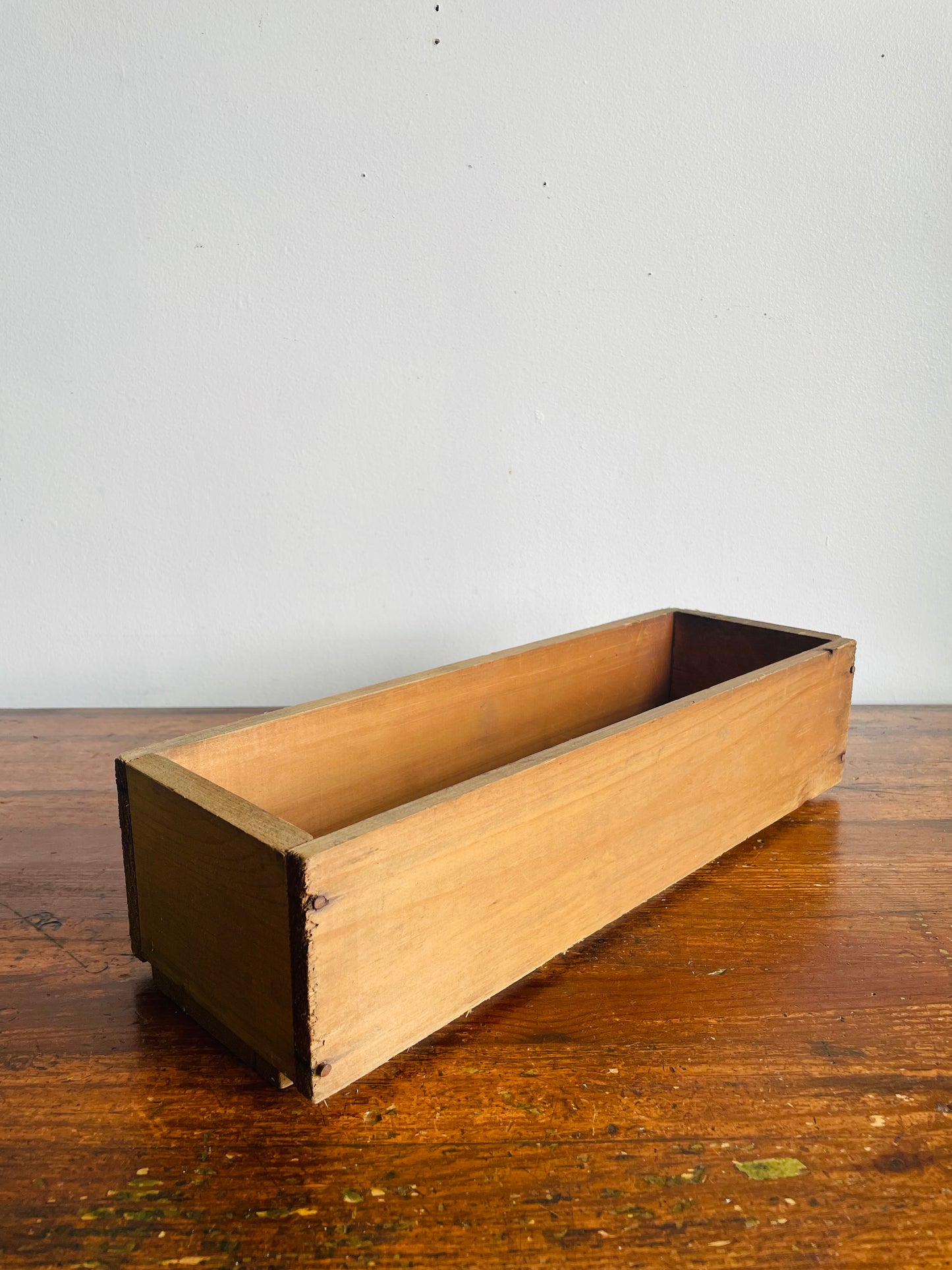 Vintage Slim Wooden Crate Box - From a Barn in Haldimand County - ONE CRATE - Crate D