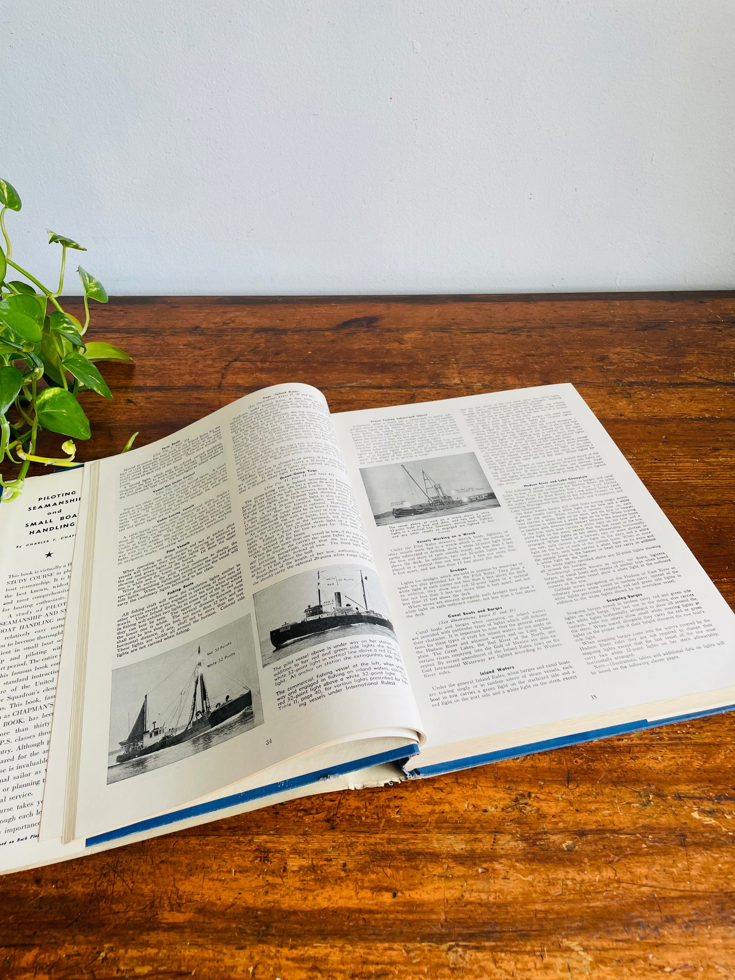 Vintage Piloting Seamanship and Small Boat Handling Clothbound Hardcover by Charles F. Chapman - Oversized Coffee Table Book - 1961-62 Edition