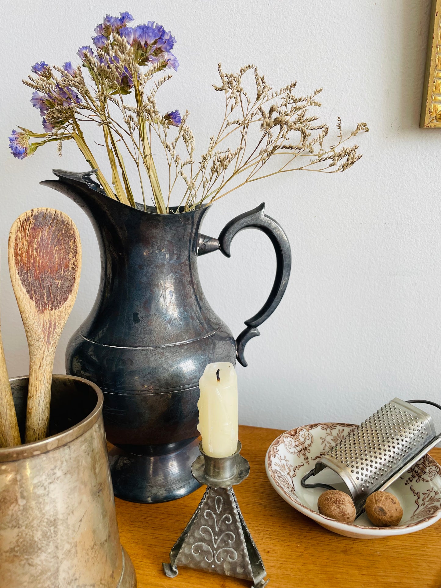 Vintage Silver-Plated Pitcher Carafe Jug or Vase
