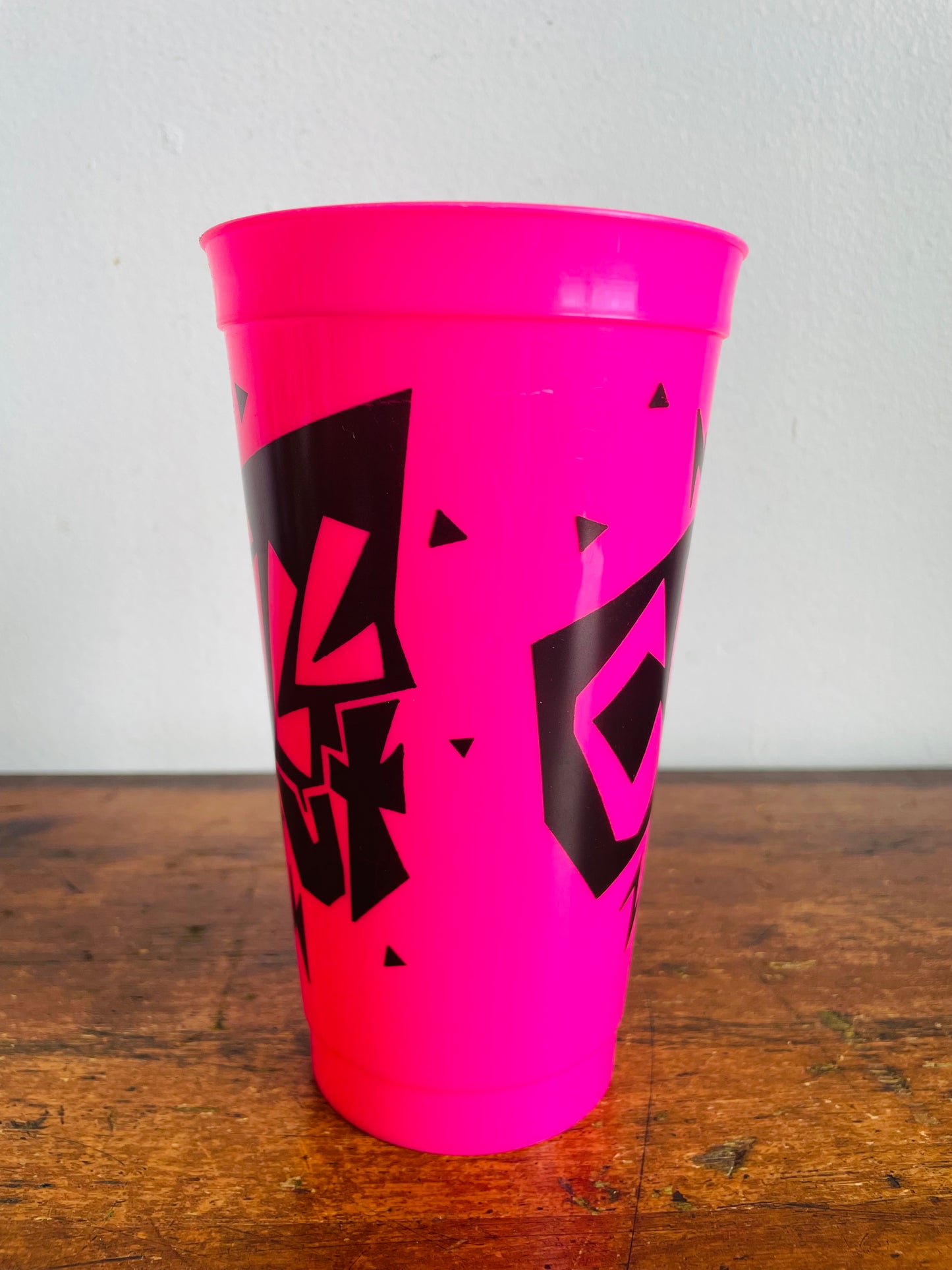 Vintage 1990s Frozen Coke Collectibles CHILL OUT Hot Pink Plastic Drink Tumbler Cup - Made in Canada