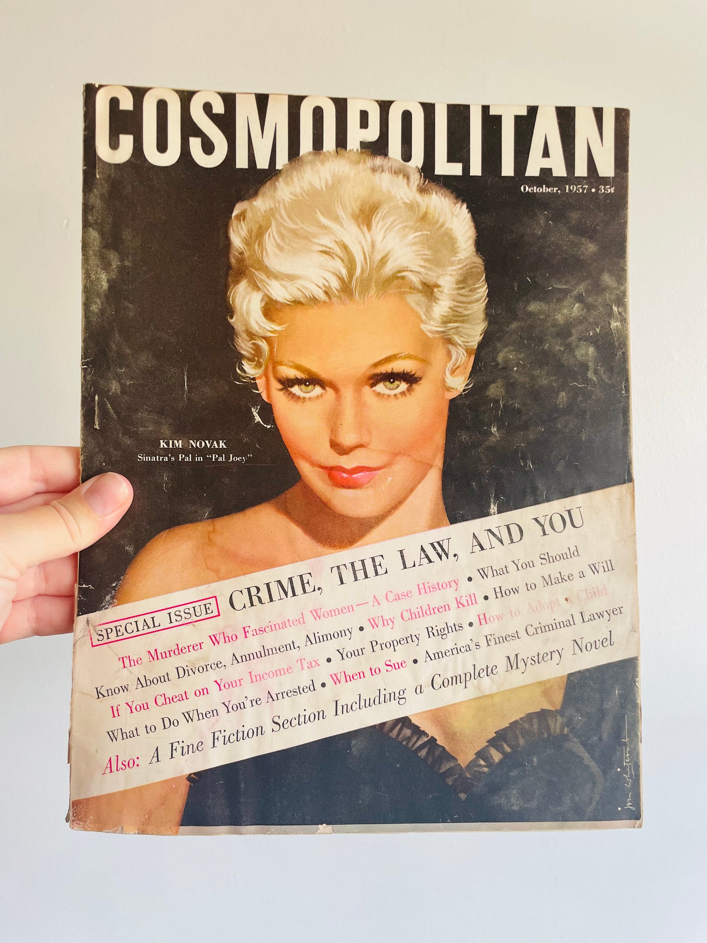 Cosmopolitan Magazine - Kim Novak on Cover - October 1957