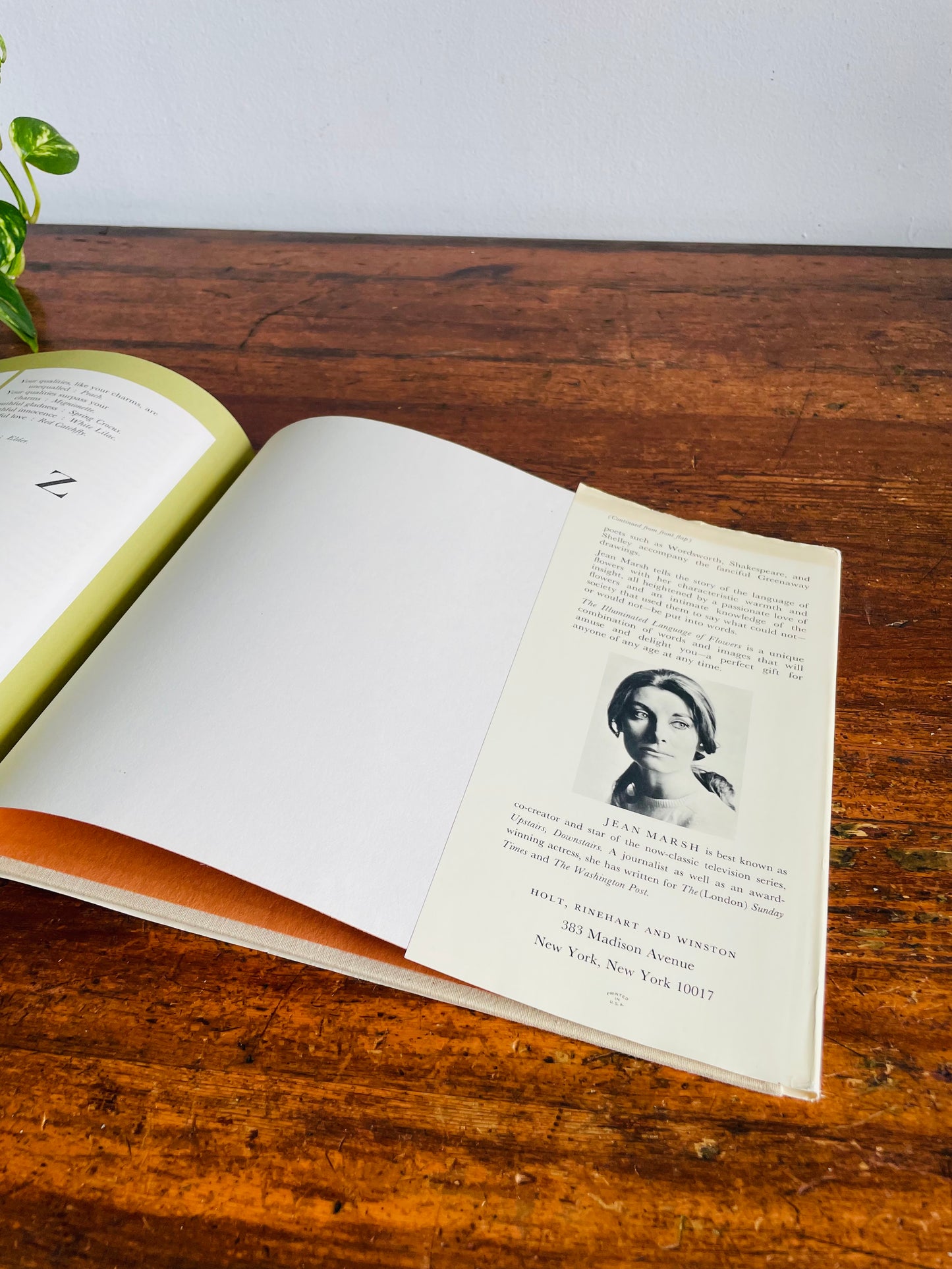 Vintage The Illuminated Language of Flowers Hardcover Book Illustrated by Kate Greenaway with Text by Jean Marsh (1978)