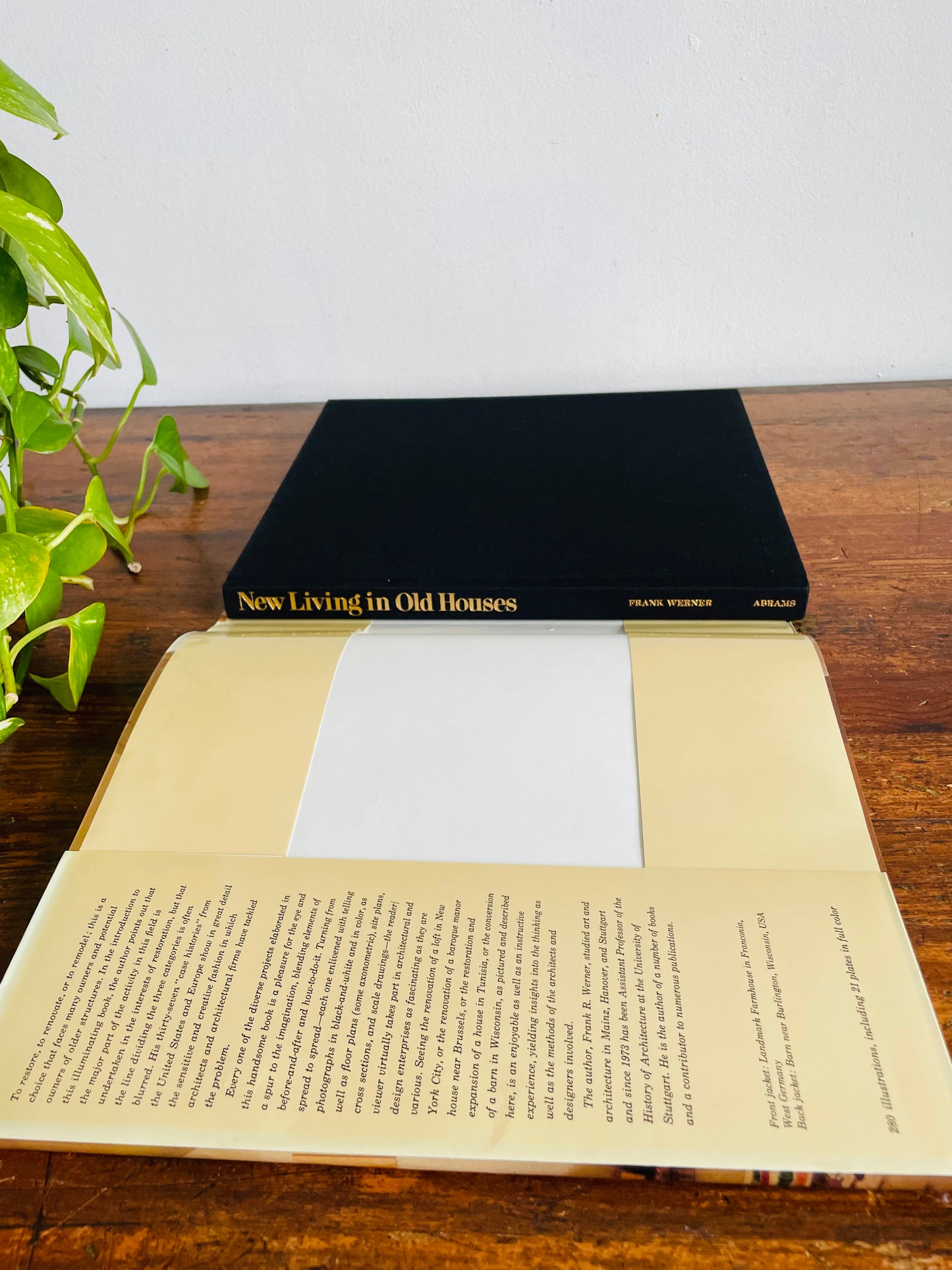 Vintage New Living in Old Houses Hardcover Coffee Table Book by Frank Werner (1982)