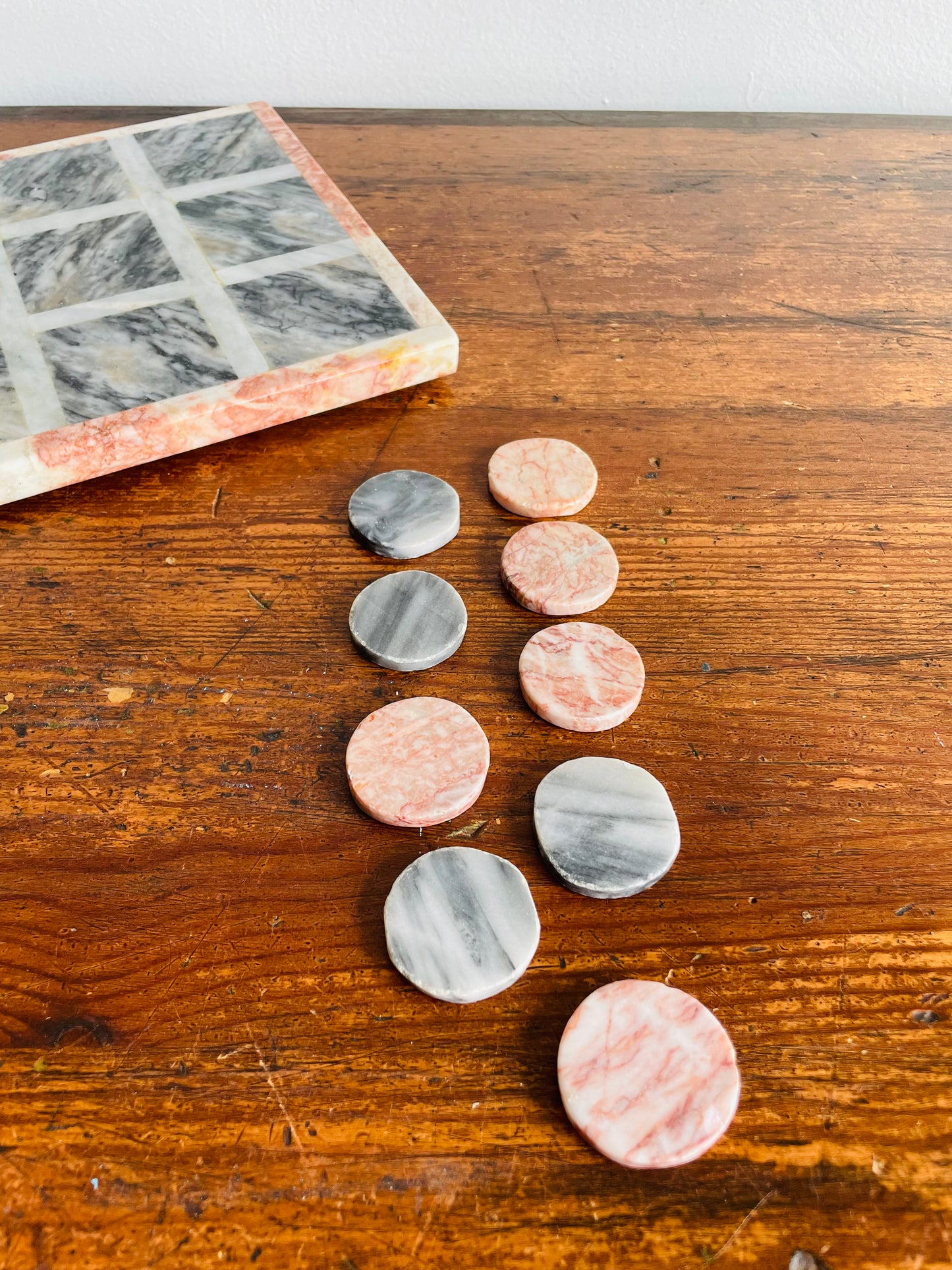 Solid Marble Stone Tic-Tac-Toe Game