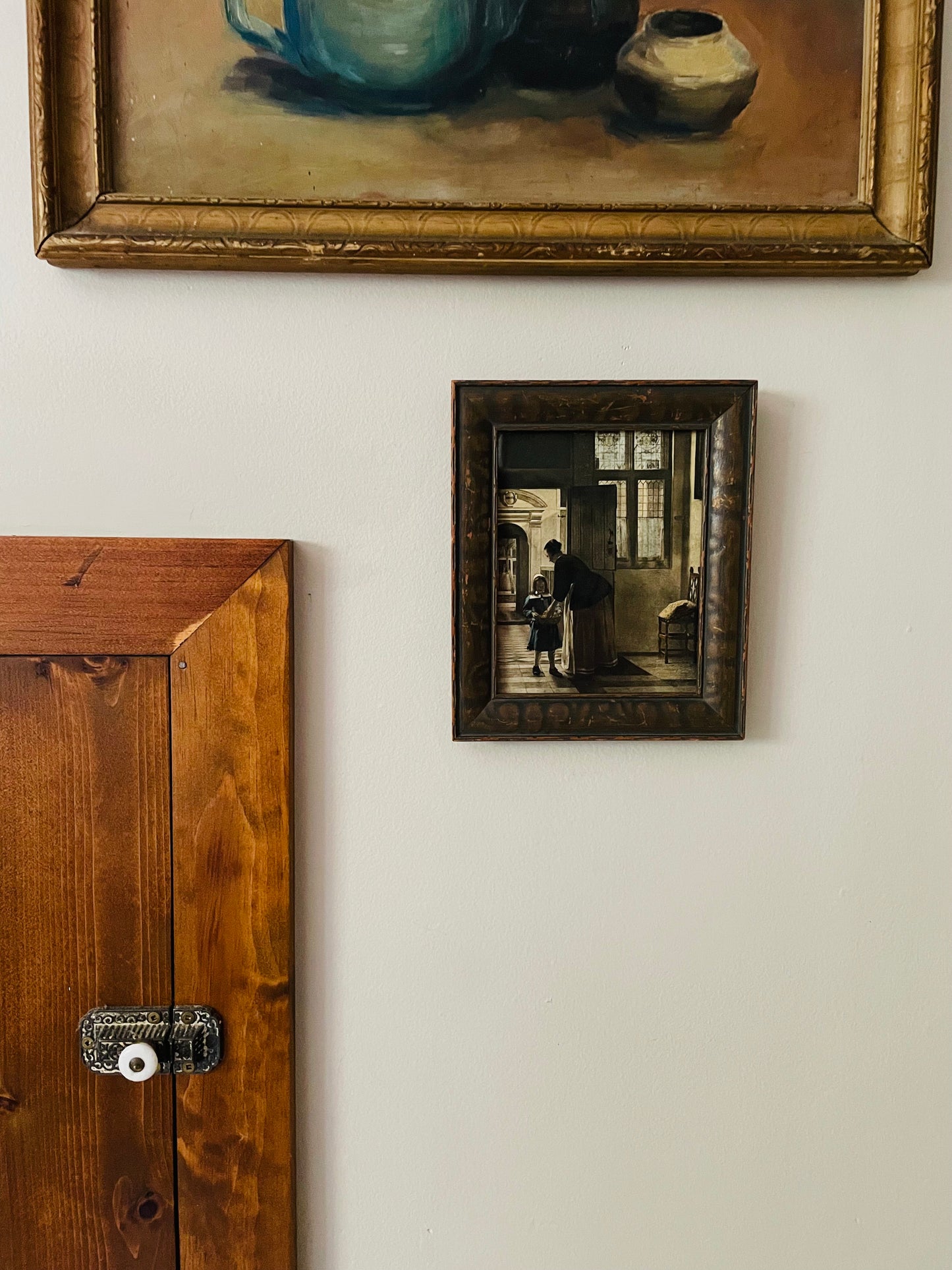 Framed Dutch Painter Pieter de Hooch Print - A Boy Bringing Bread