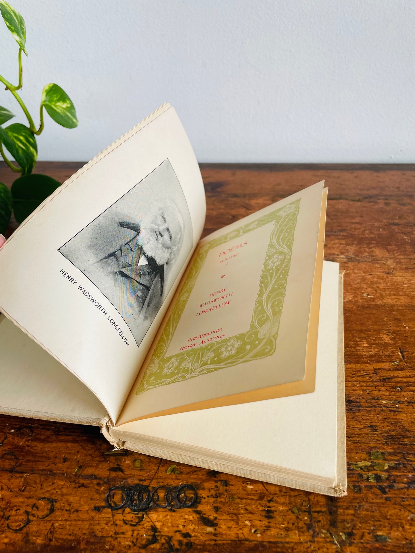 Antique The Belfry of Bruges & Other Poems by Henry Wadsworth Longfellow Embossed Clothbound Hardcover Book - Henry Altemus Philadelphia Beauxarts Series (1897) - 129 Years Old