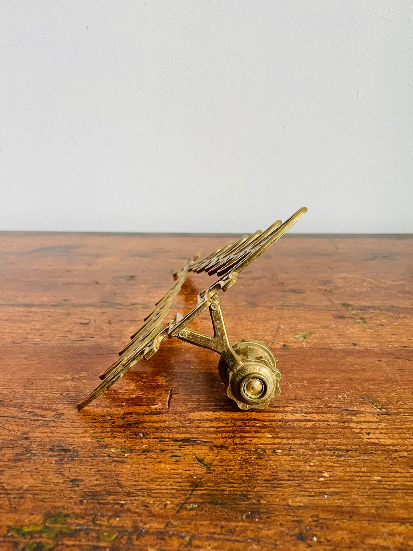 Vintage Solid Brass Christmas Tree with Star Candle Holder