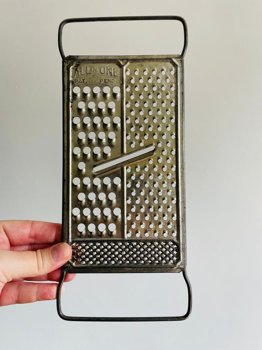 Handheld Metal All In One Grater - Use or Hang as Wall Decor