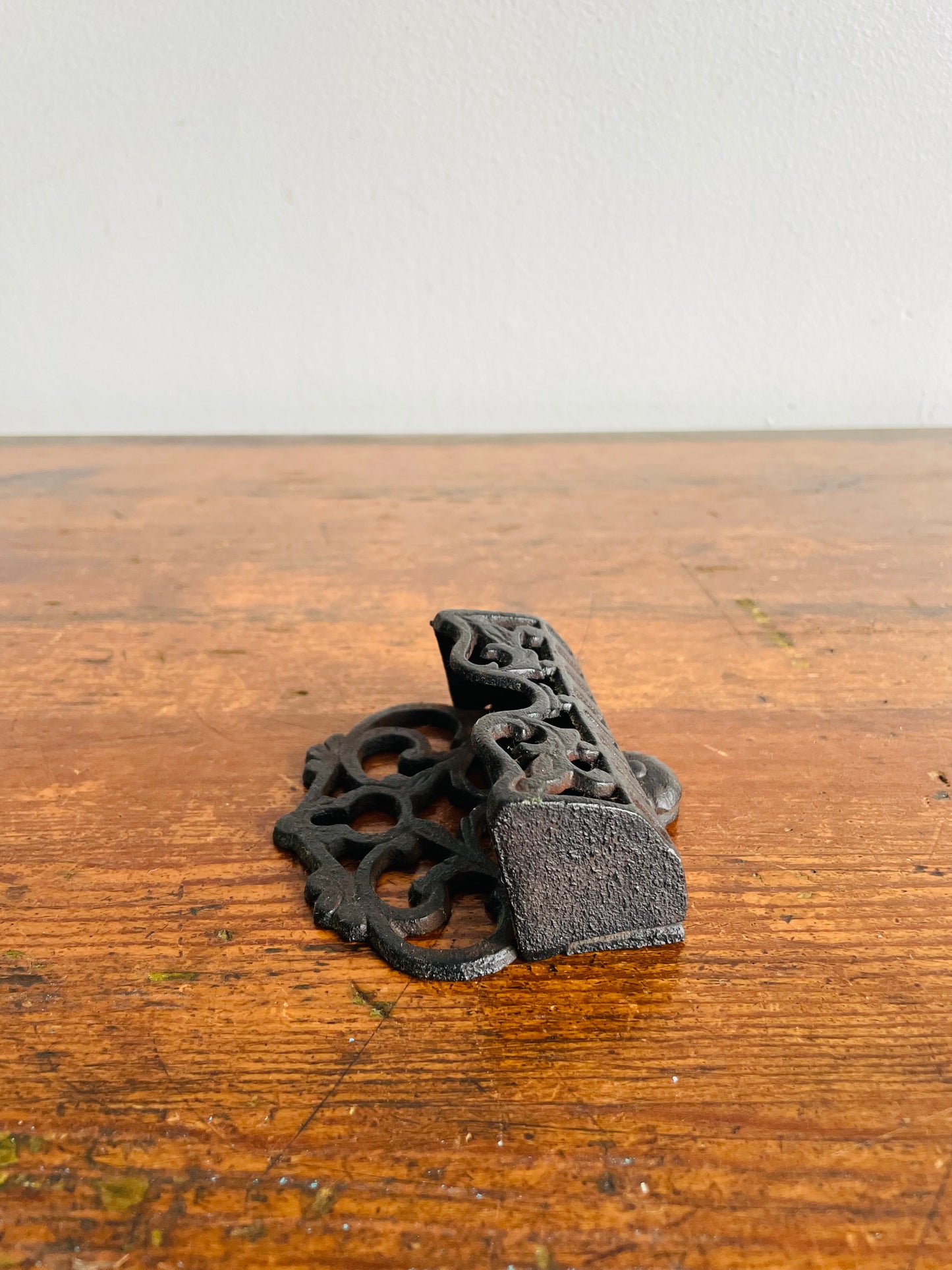 Wall Mount Black Cast Iron Match Holder