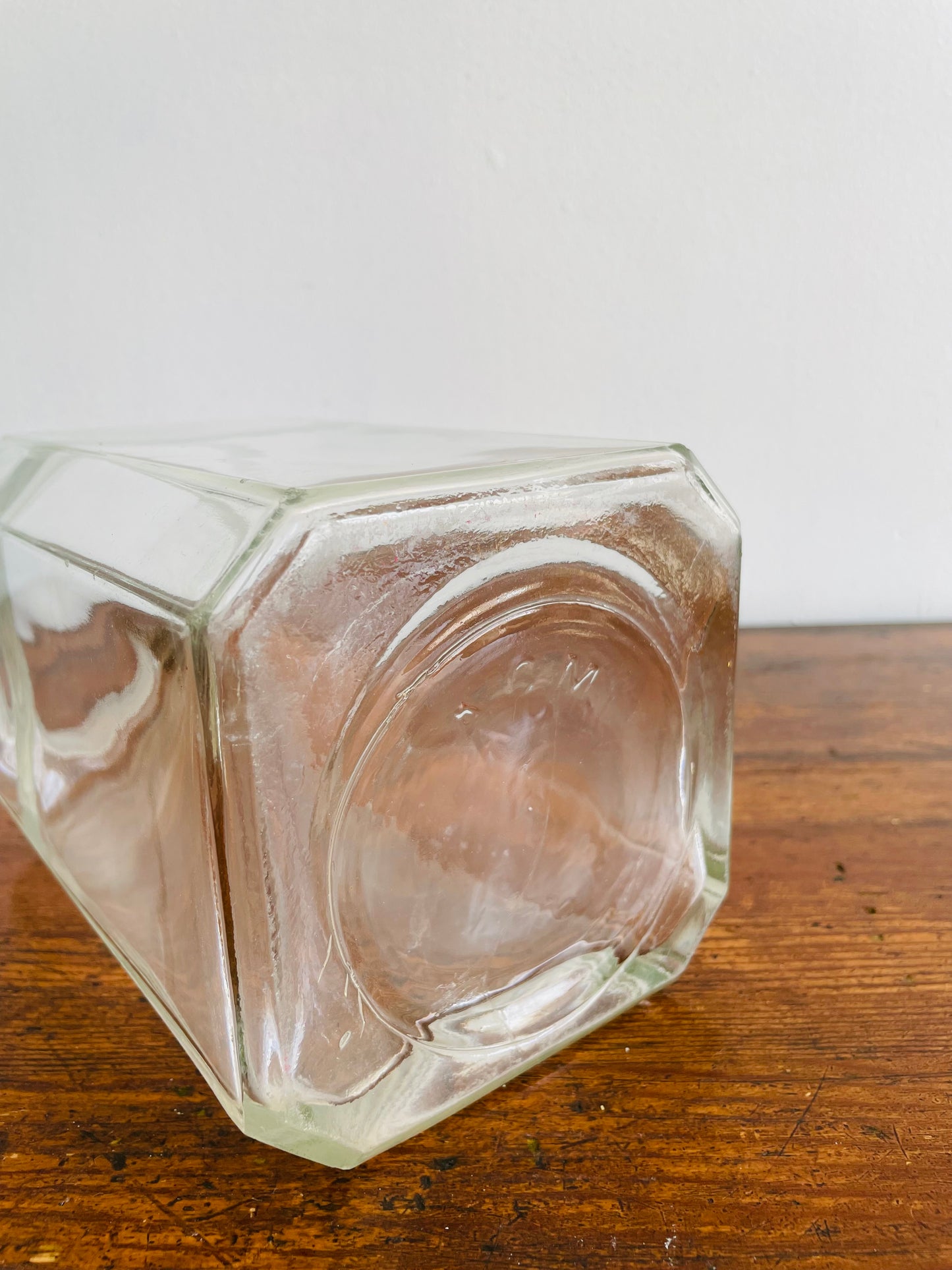 Giant Heavy & Solid Clear Glass Pharmacy or Candy Store Apothecary Jar with Lid