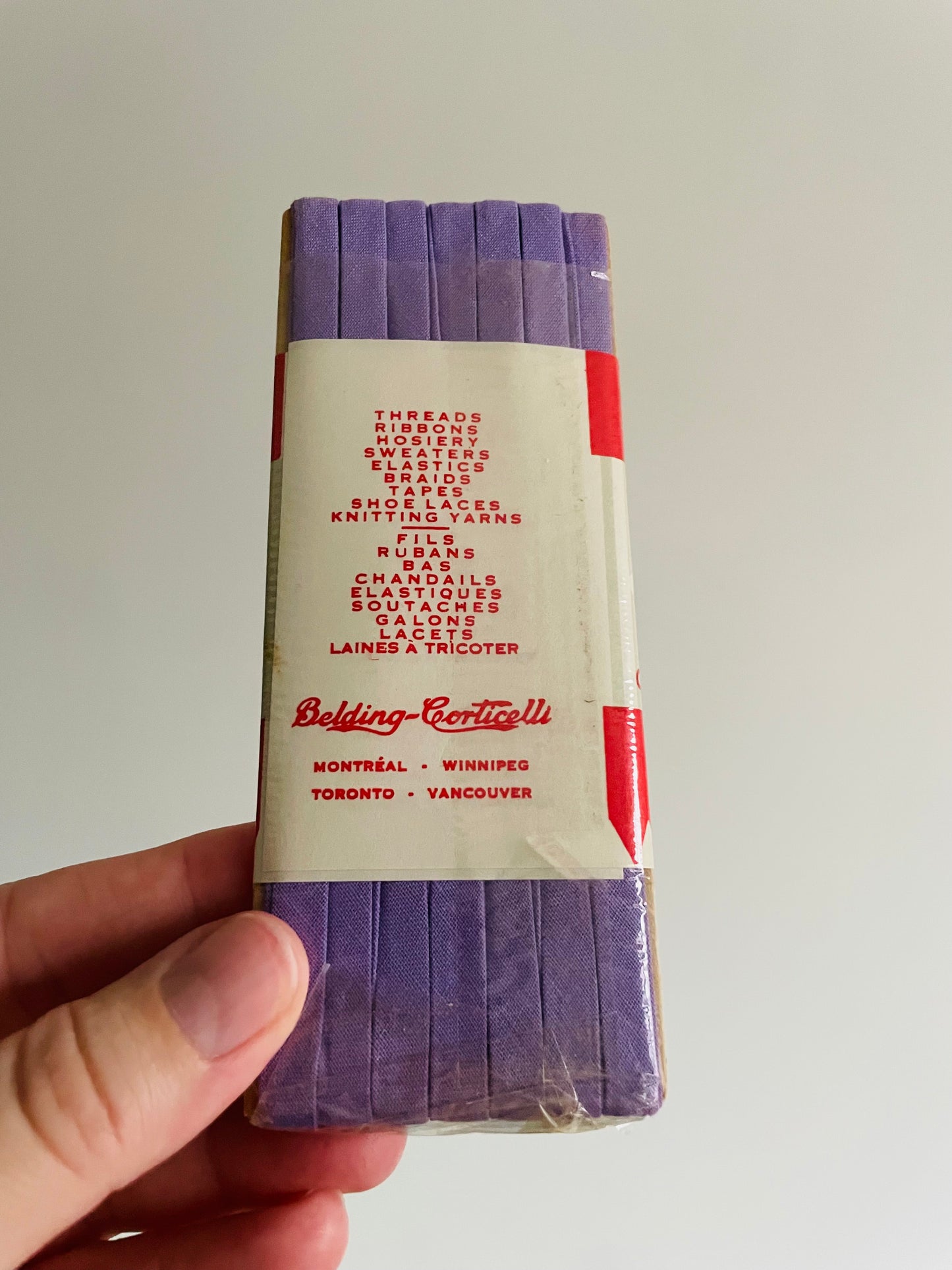 Shades of Purple Corticelli & Ardee Double Fold Bias Tape - Brand New Vintage in Original Packaging - Set of 5