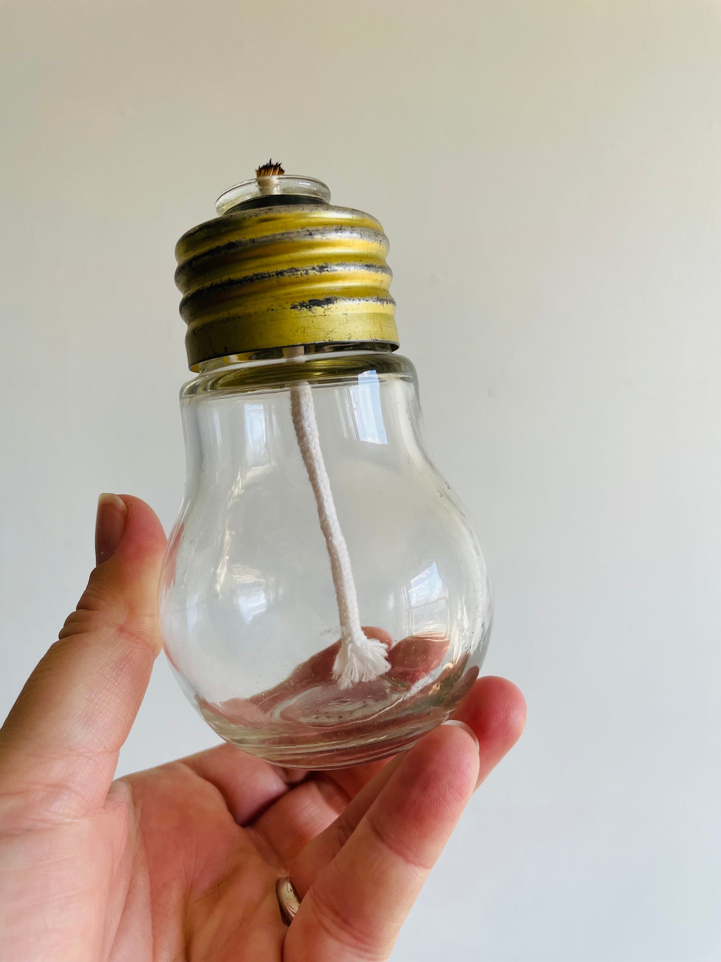 Lanz Jngold AG Glass Light Bulb Shaped Oil Lamp - Originally Found in Stockholm, Sweden