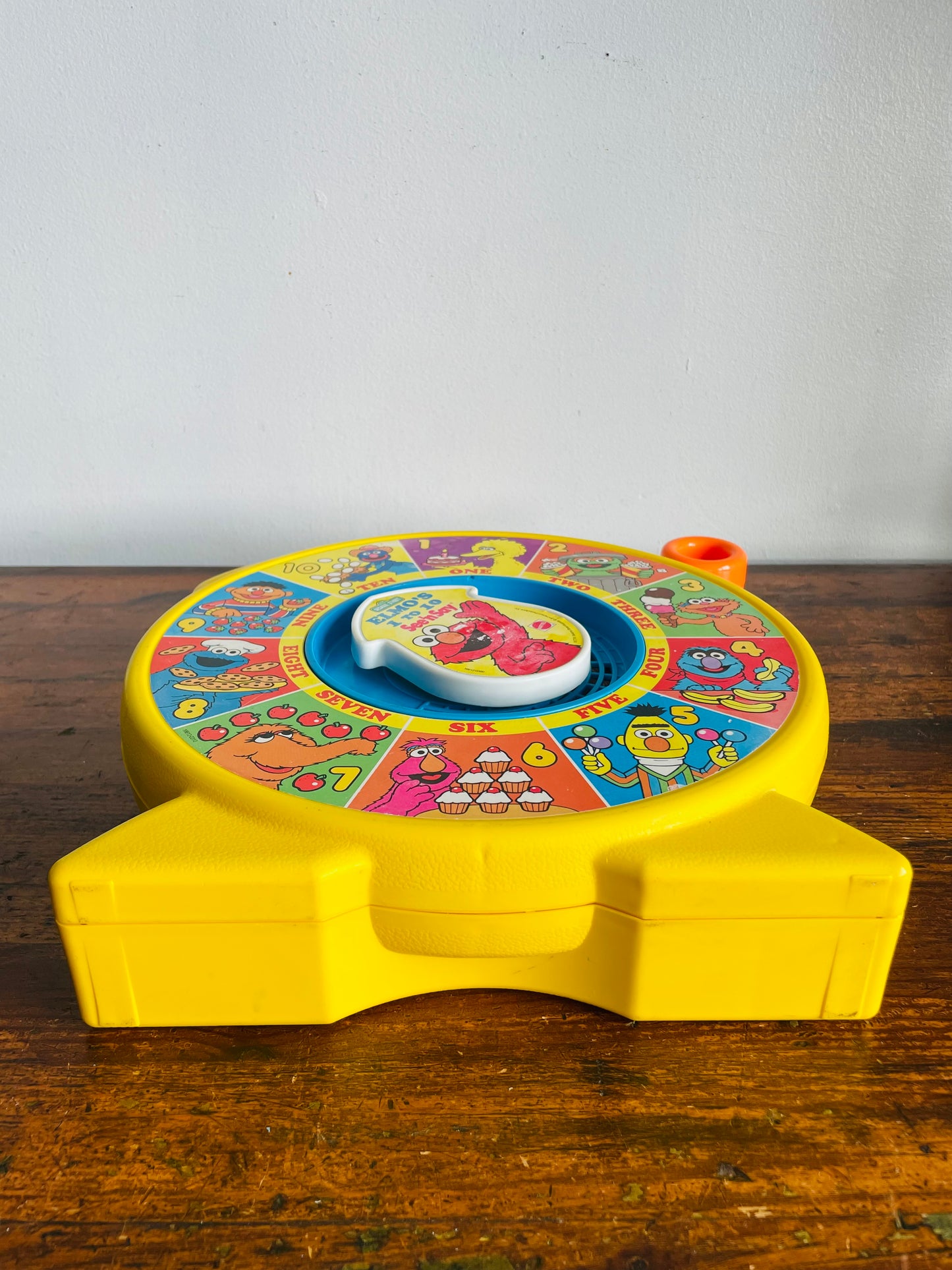 Vintage 1989 Mattel CTW Sesame Street Muppets Elmo's 1 to 10 See 'n Say Toy - Tested/Works!