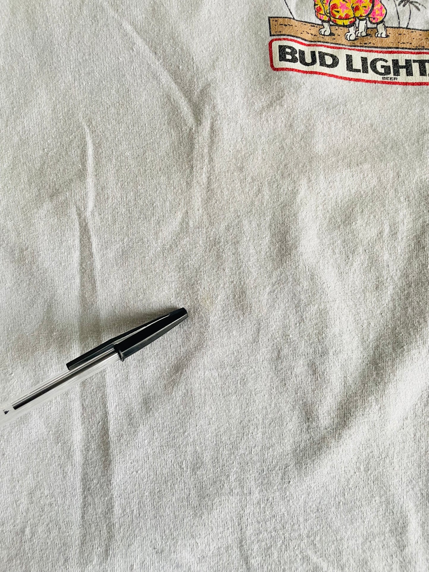 Vintage 1986 Spuds Mackenzie Bud Light Beer - The Original Party Animal T-Shirt - Tropical Surfing Bull Terrier Dog