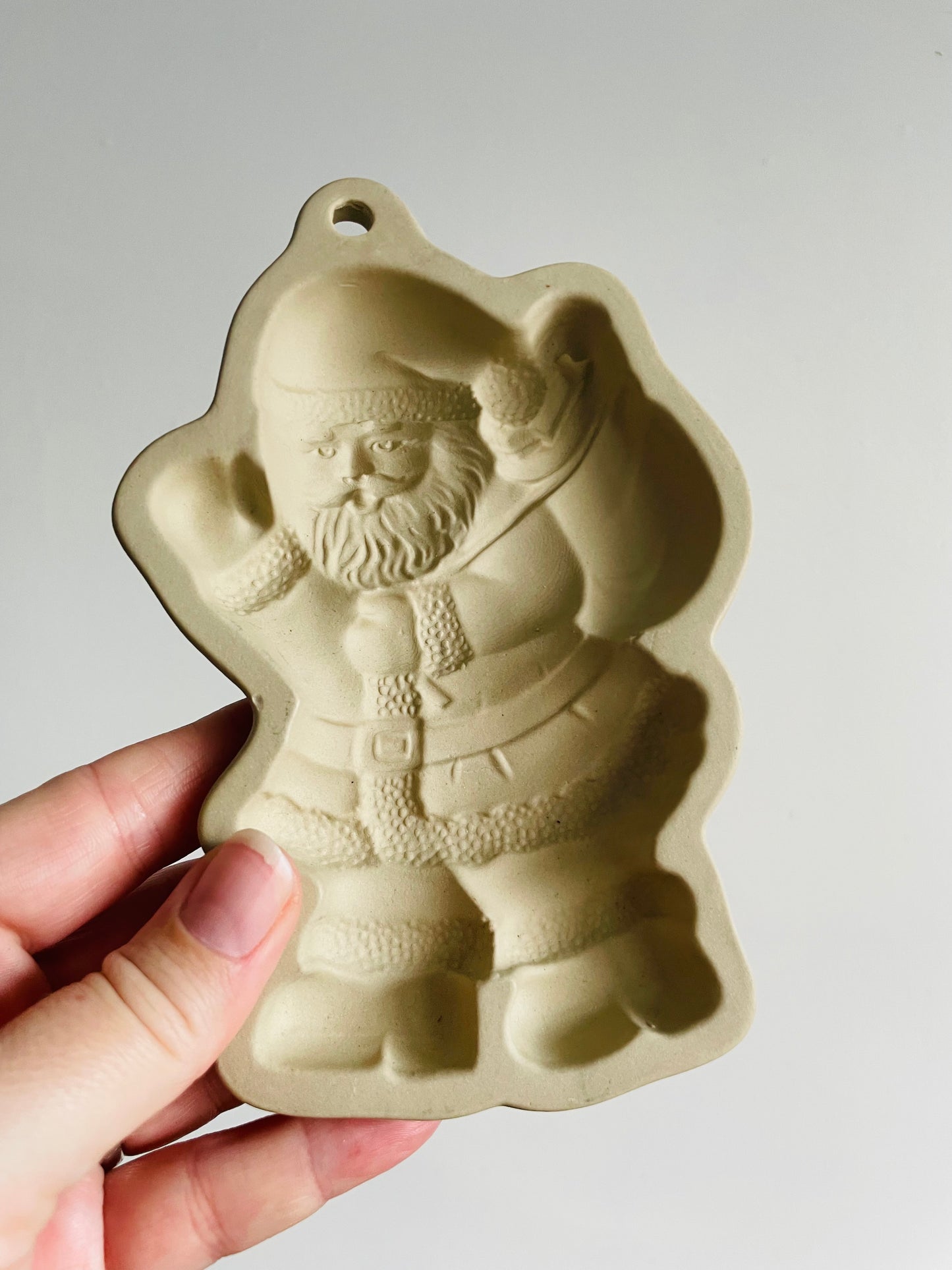 Santa Claus Shortbread Cookie Ceramic Mold