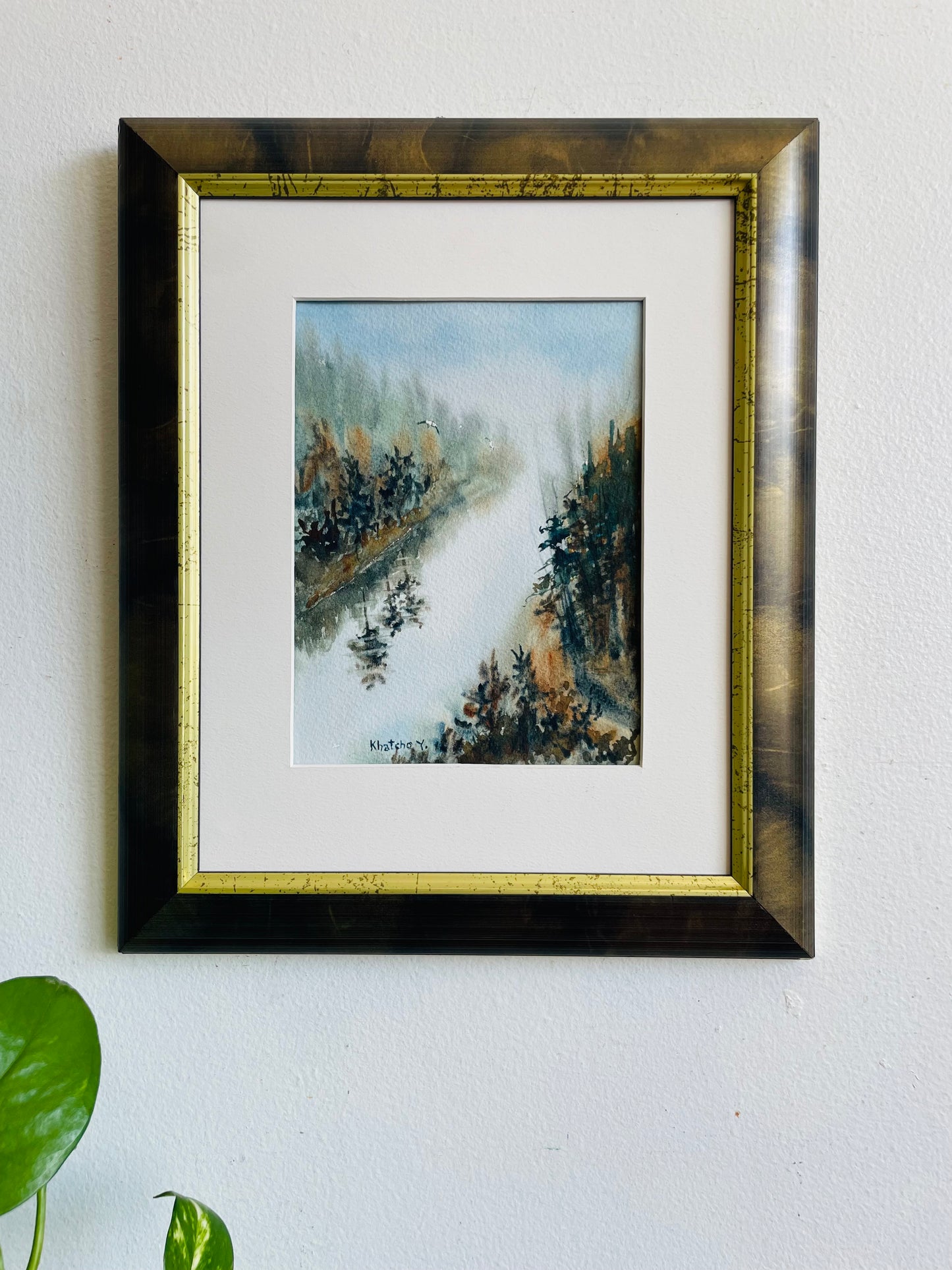 2012 Original Art Watercolour Painting of Eagle Canyon in Thunder Bay Ontario by Artist Khatcho Yazedjian