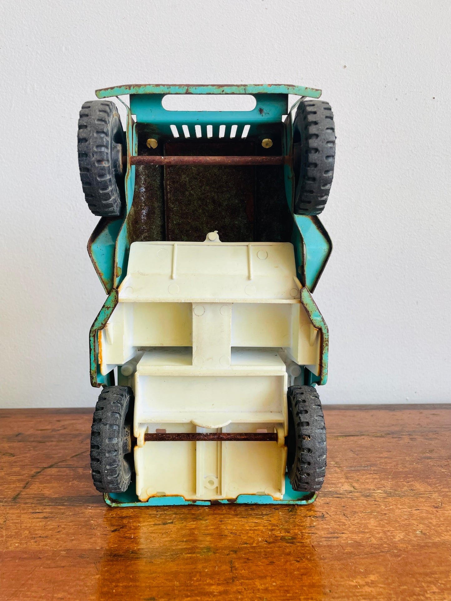 Vintage 1962 Tonka Jeep Dispatcher #200 Turquoise Metal Car - Made in Canada