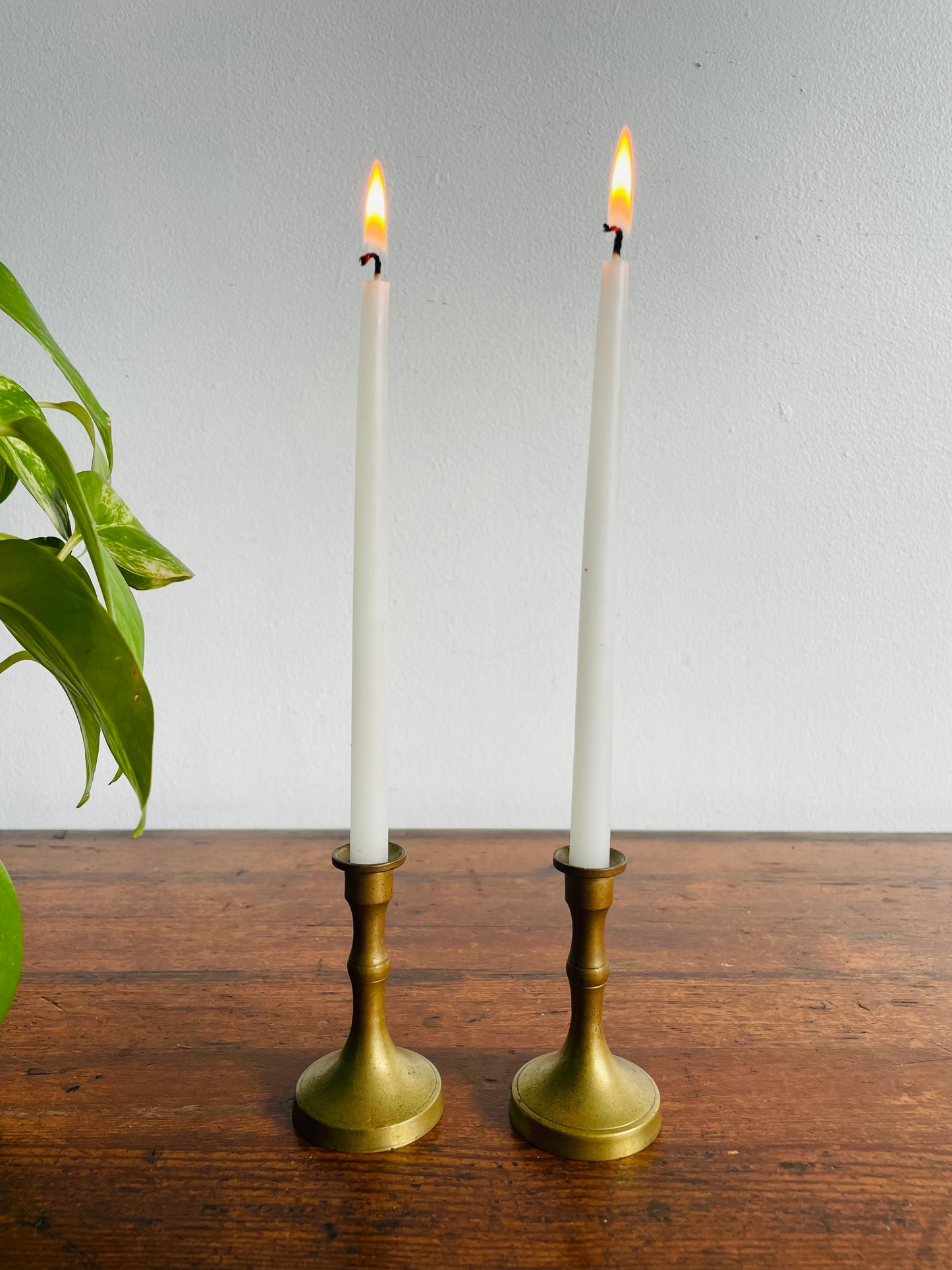 Brass 3" Candlestick Holders - Set of 2