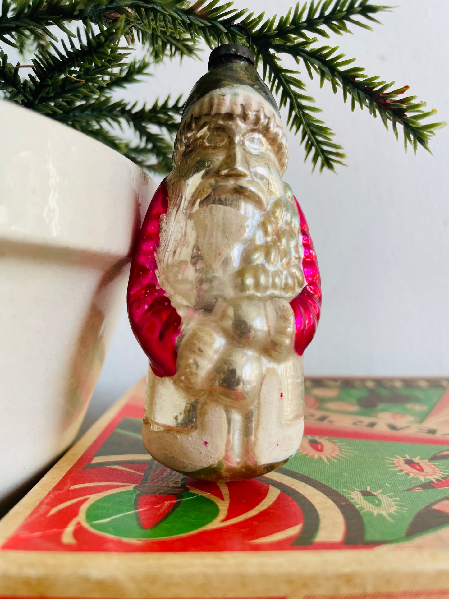 Antique Santa Claus Glass Ornament #2