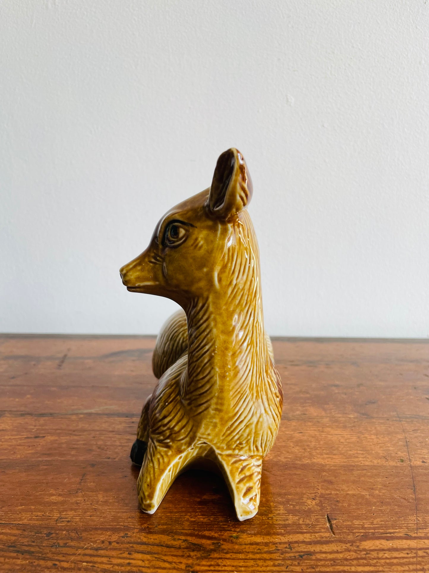 Ceramic Fawn Deer Figurine - Made in Brazil