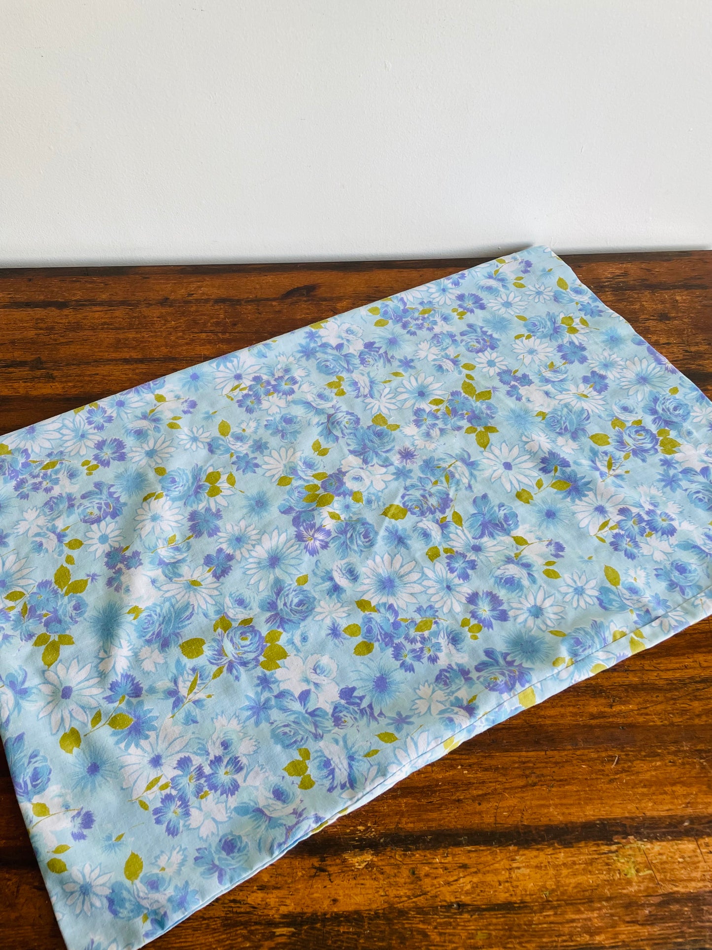 Blue & Purple Flower Pillowcases - Set of 2