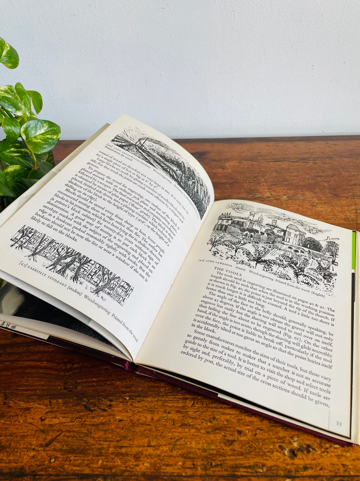 Vintage the Craft of Woodcuts Hardcover Art Book by John R. Biggs - Blandford Press London (1963)