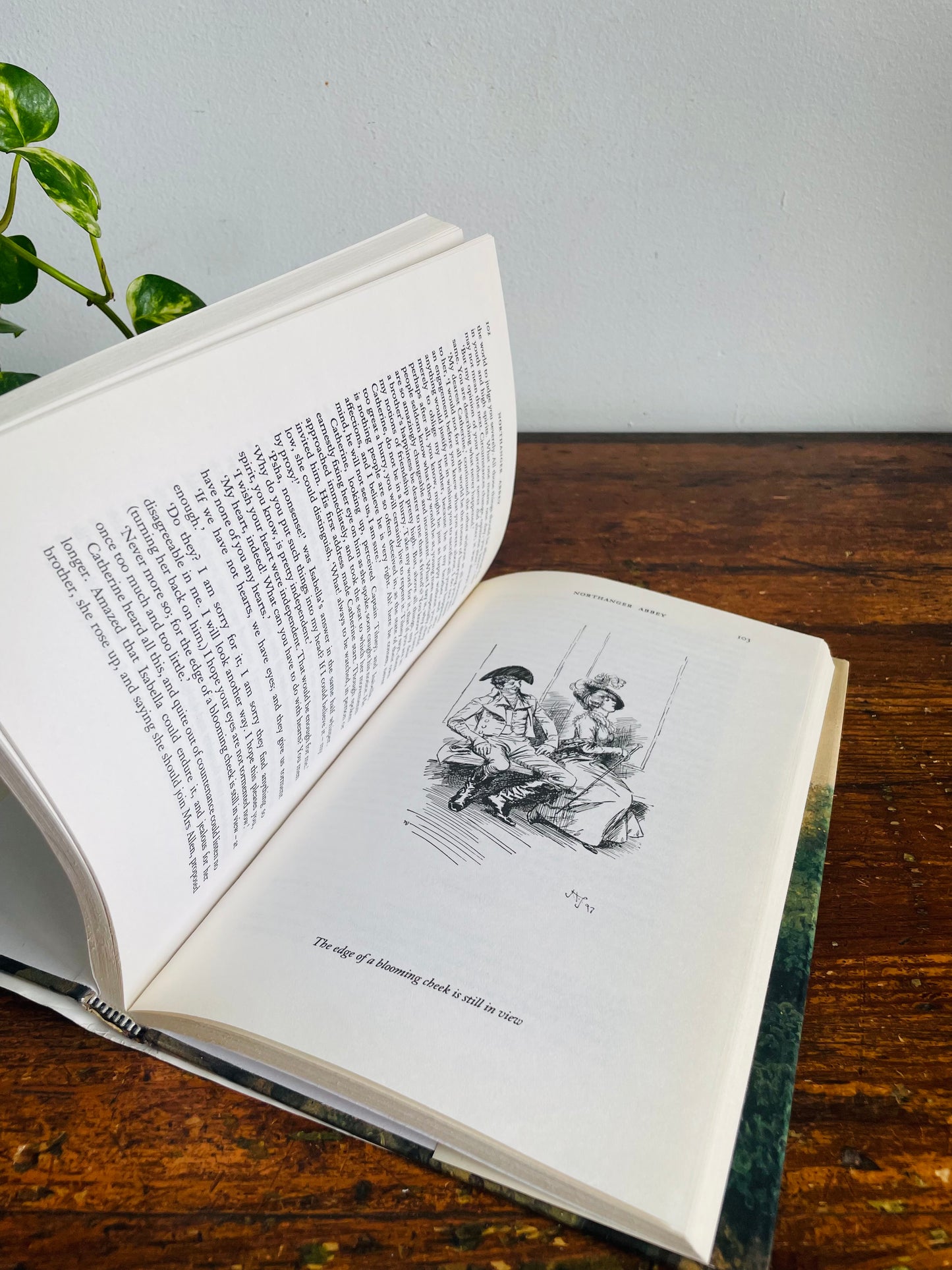Vintage Northanger Abbey Hardcover Book by Jane Austen with Illustrations by Hugh Thomson (1995)