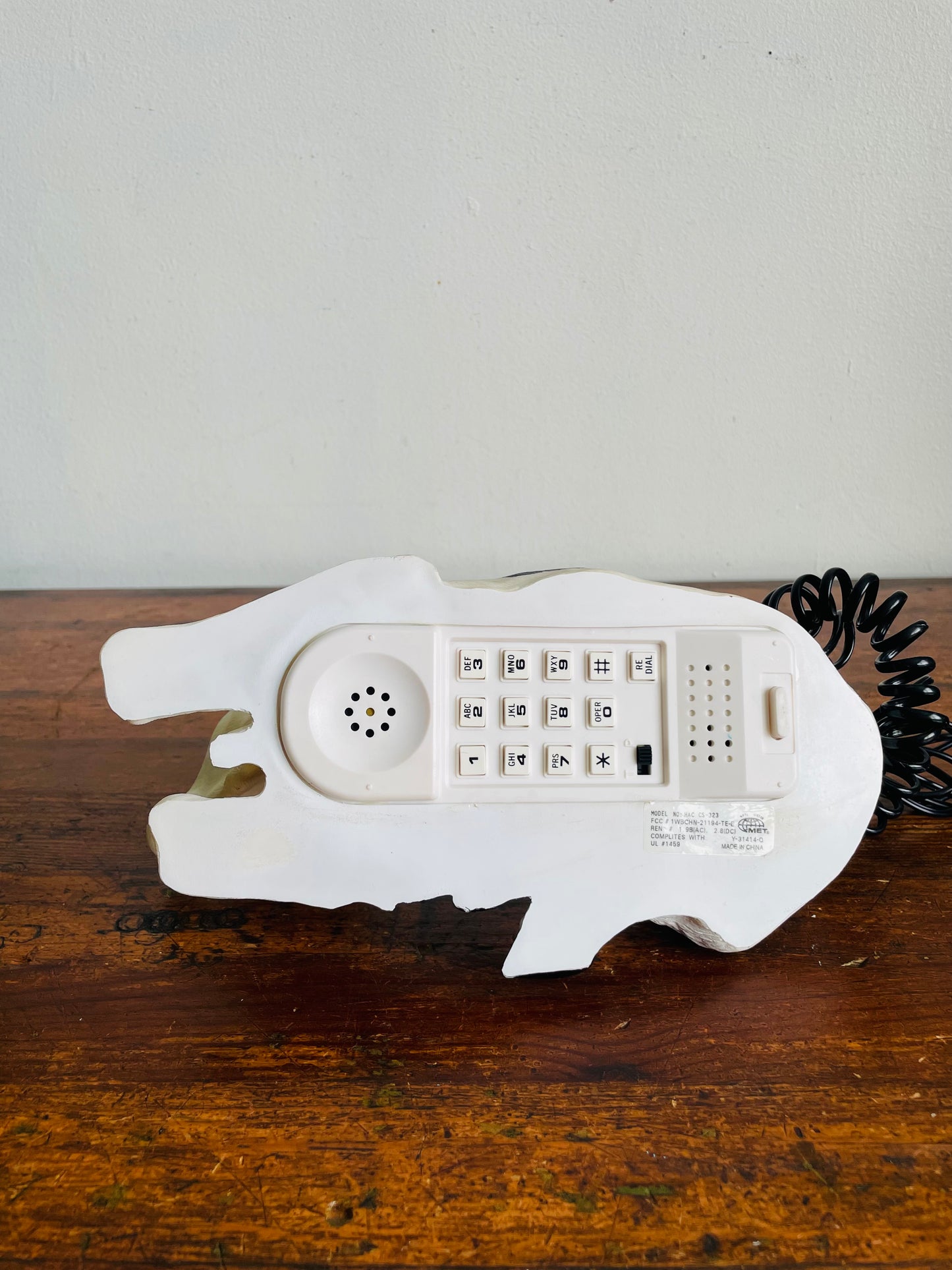Vintage 1980s Roger's Moo Moo Black & White Cow Phone - Tested / Works - Moos When Someone Calls You!