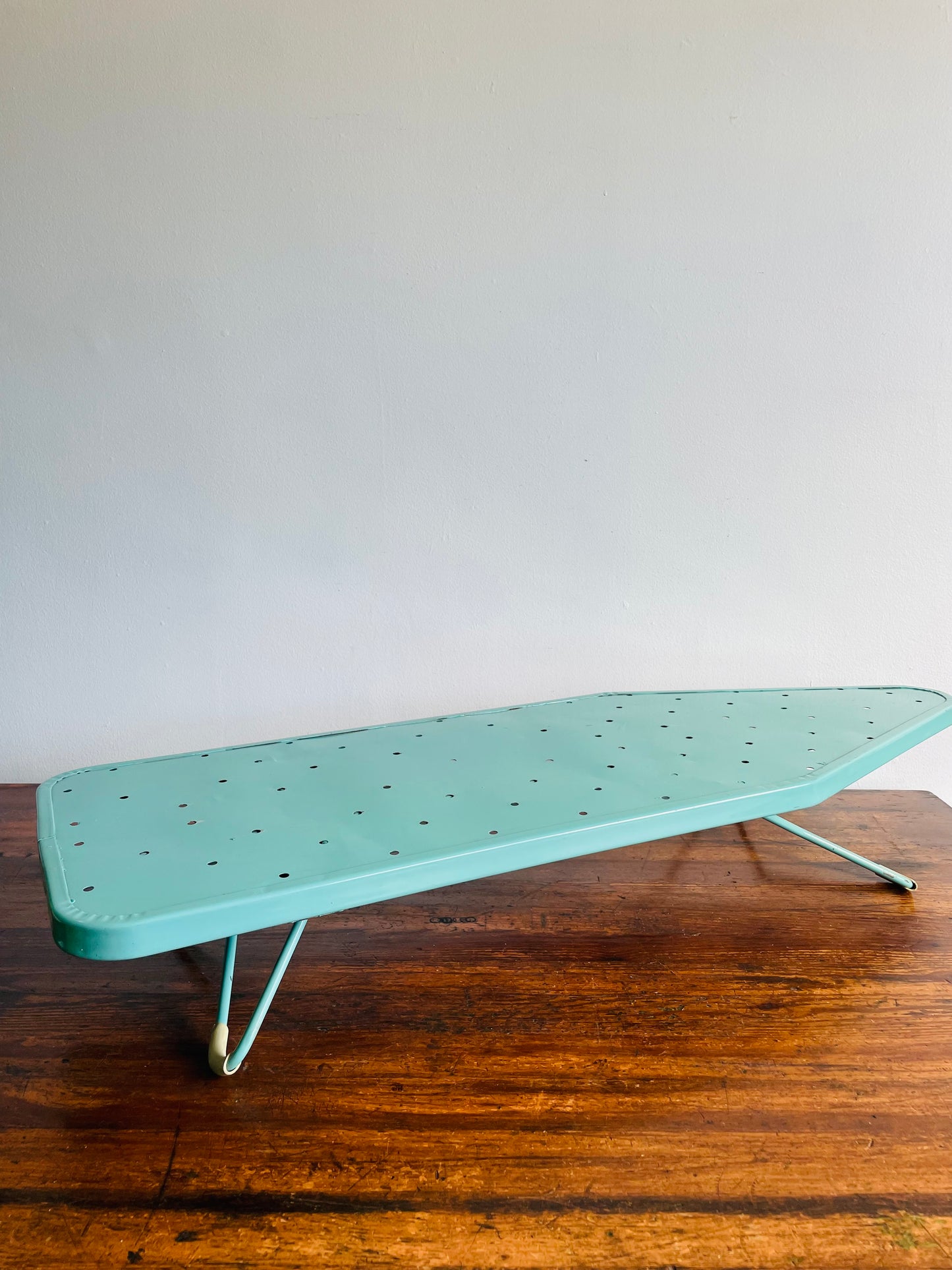 Portable Tabletop Turquoise Enamelled Metal Ironing Board #2 - Meyer-Bilt Products Made in Chicago USA