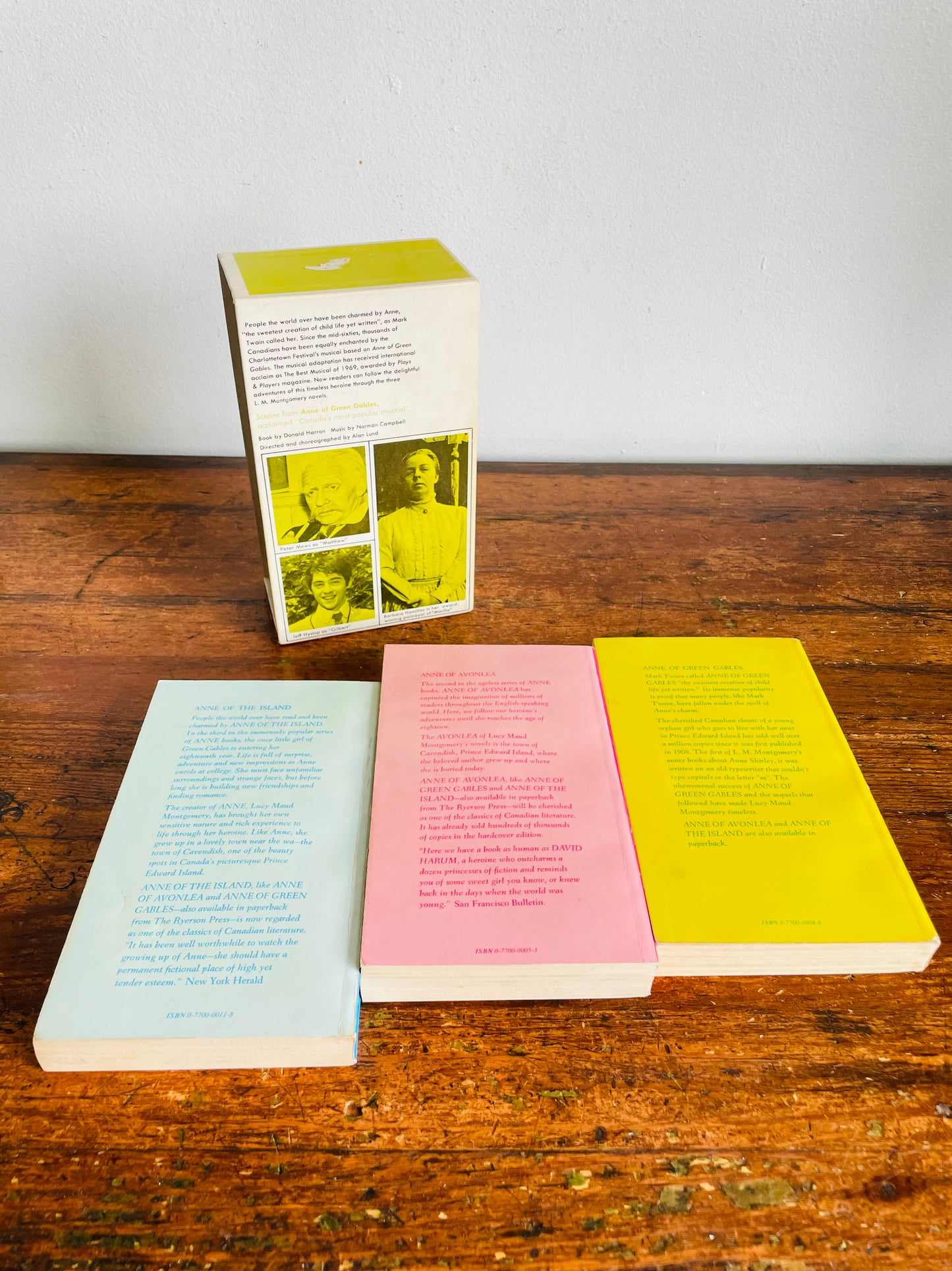 Vintage Anne of Green Gables Paperback Book Box Set - Includes 3 Books - Anne of Avonlea & Anne of the Island (1968)