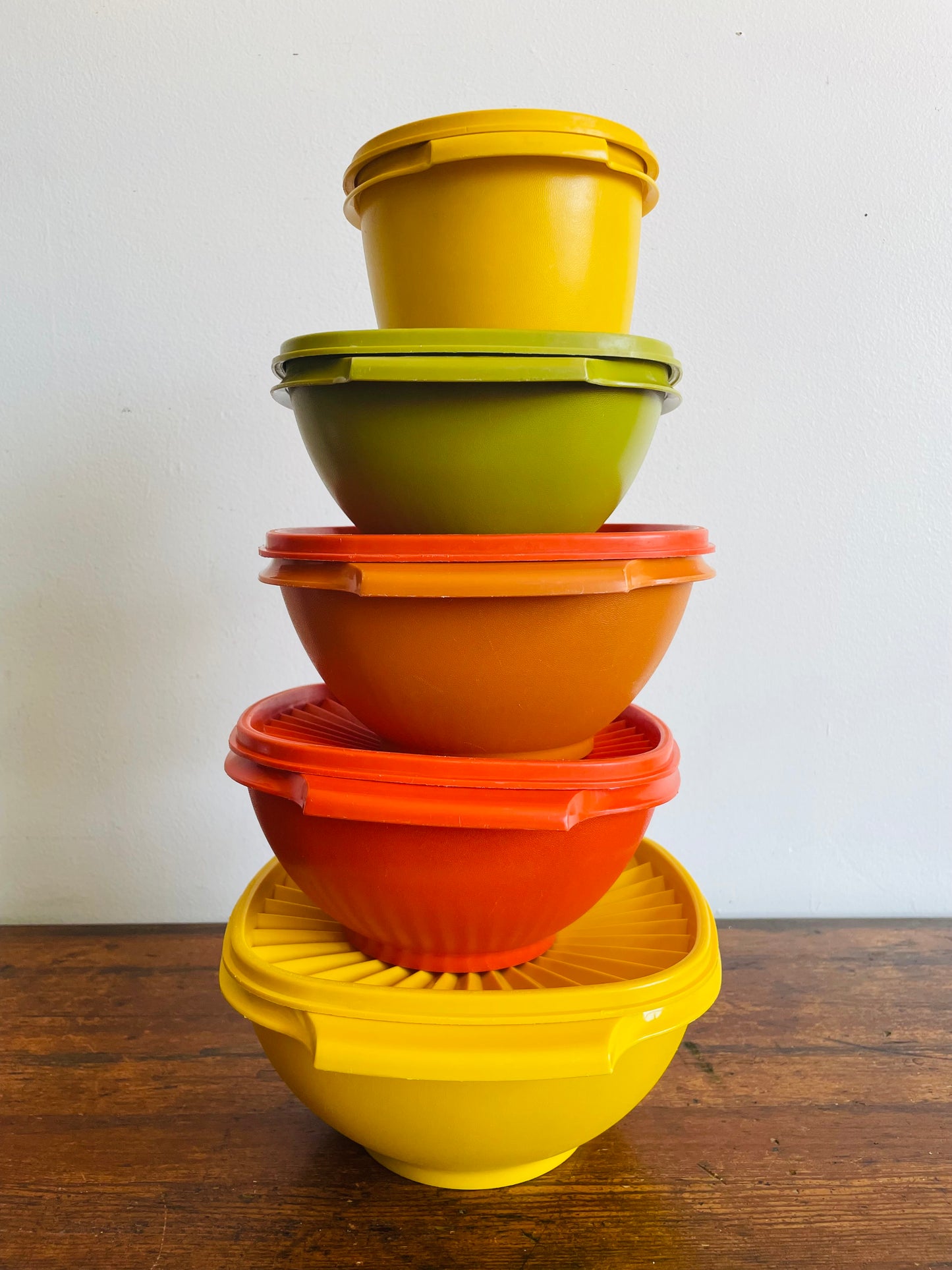 Collection of 5 Tupperware Containers with Lids - Made in Canada