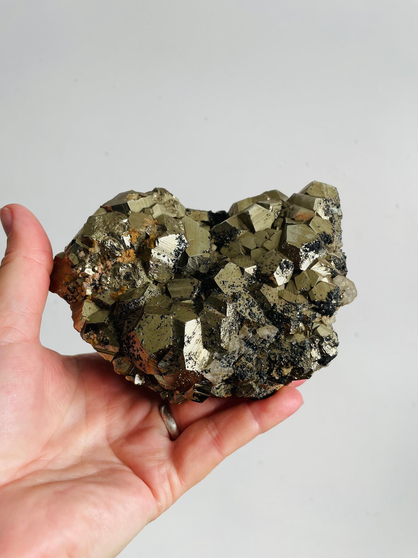 Vintage Large & Heavy 5.64 Pound Pyrite Rock Cluster - Fool's Gold - Geology Specimen - Product of Peru