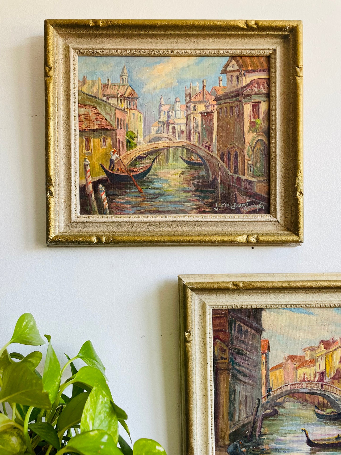 Vintage Original Art Painting Signed by Listed Hamilton Artist Juanita LeBarre Symington - "Venice 1978 Original Sketch"