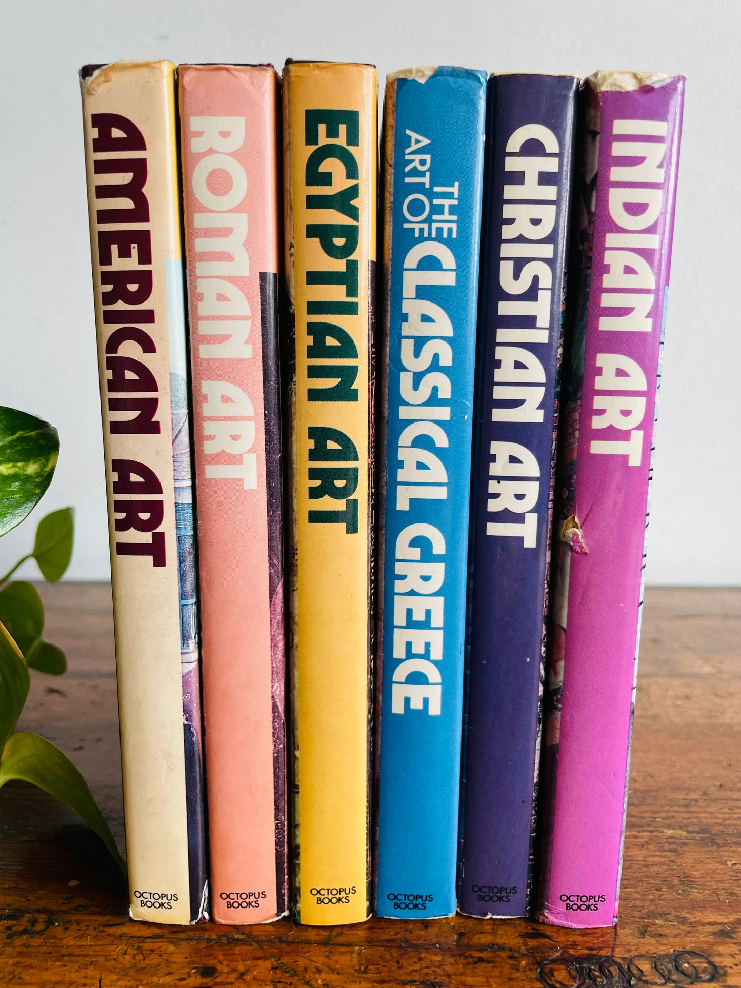 Vintage Collection of Hardcover Art Books Edited by Francesco Abbate - Set of 6 - American, Roman, Egyptian, Classical Greek, Christian & Indian Art (1972)
