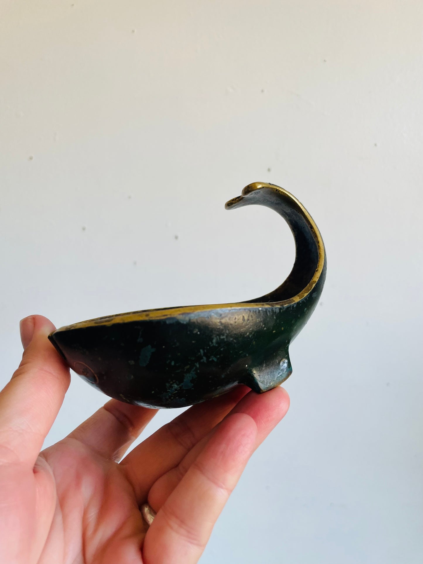 Vintage Bronze Mid-Century Pal-Bell Whale Ashtray Designed by Maurice Ascalon - Incense, Trinkets, Decor, Etc.!