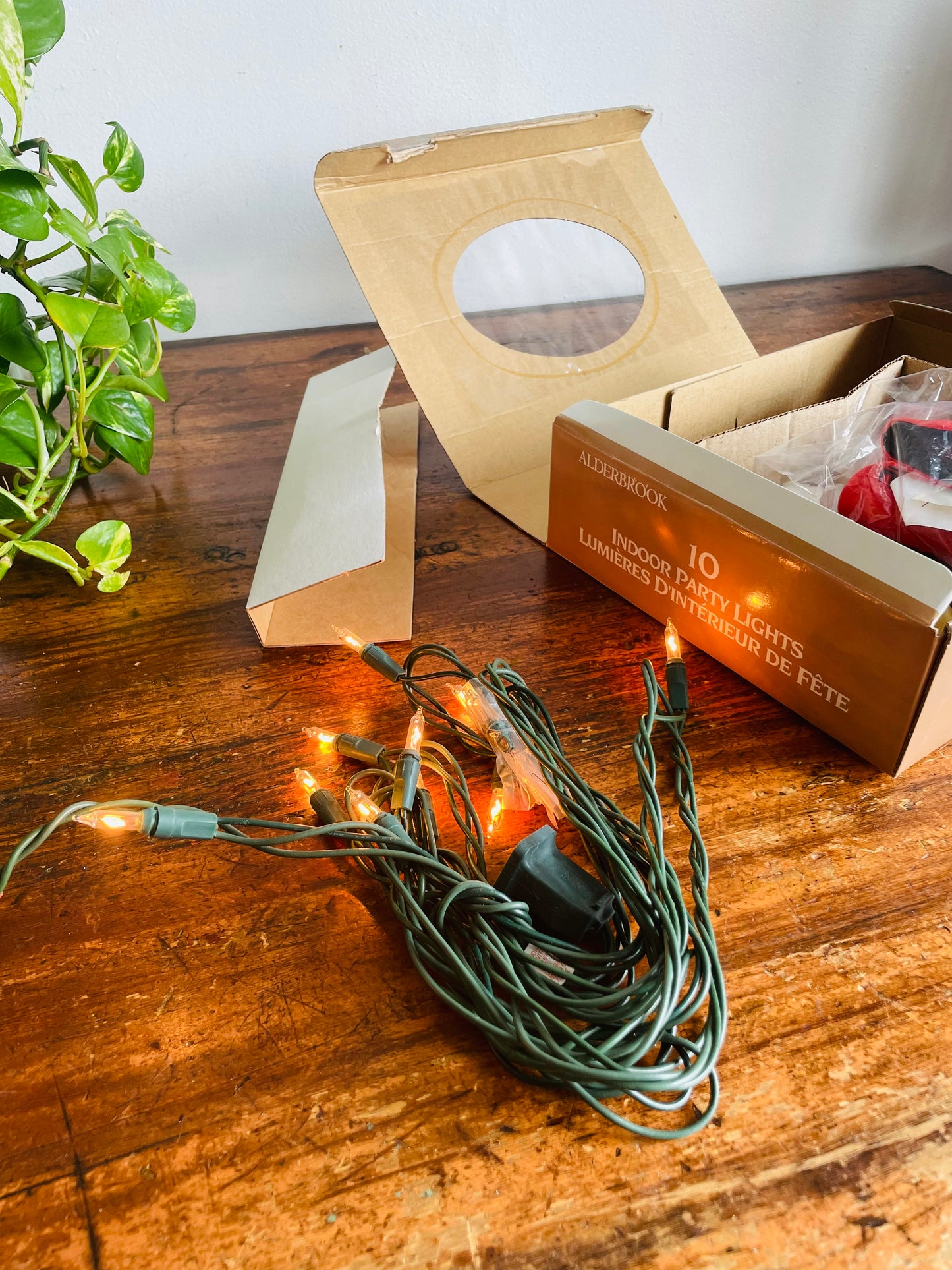 Vintage Alderbrook Western Cowboy Themed 10 Indoor Party String Lights - Box C (One Box) - In Never Used Condition