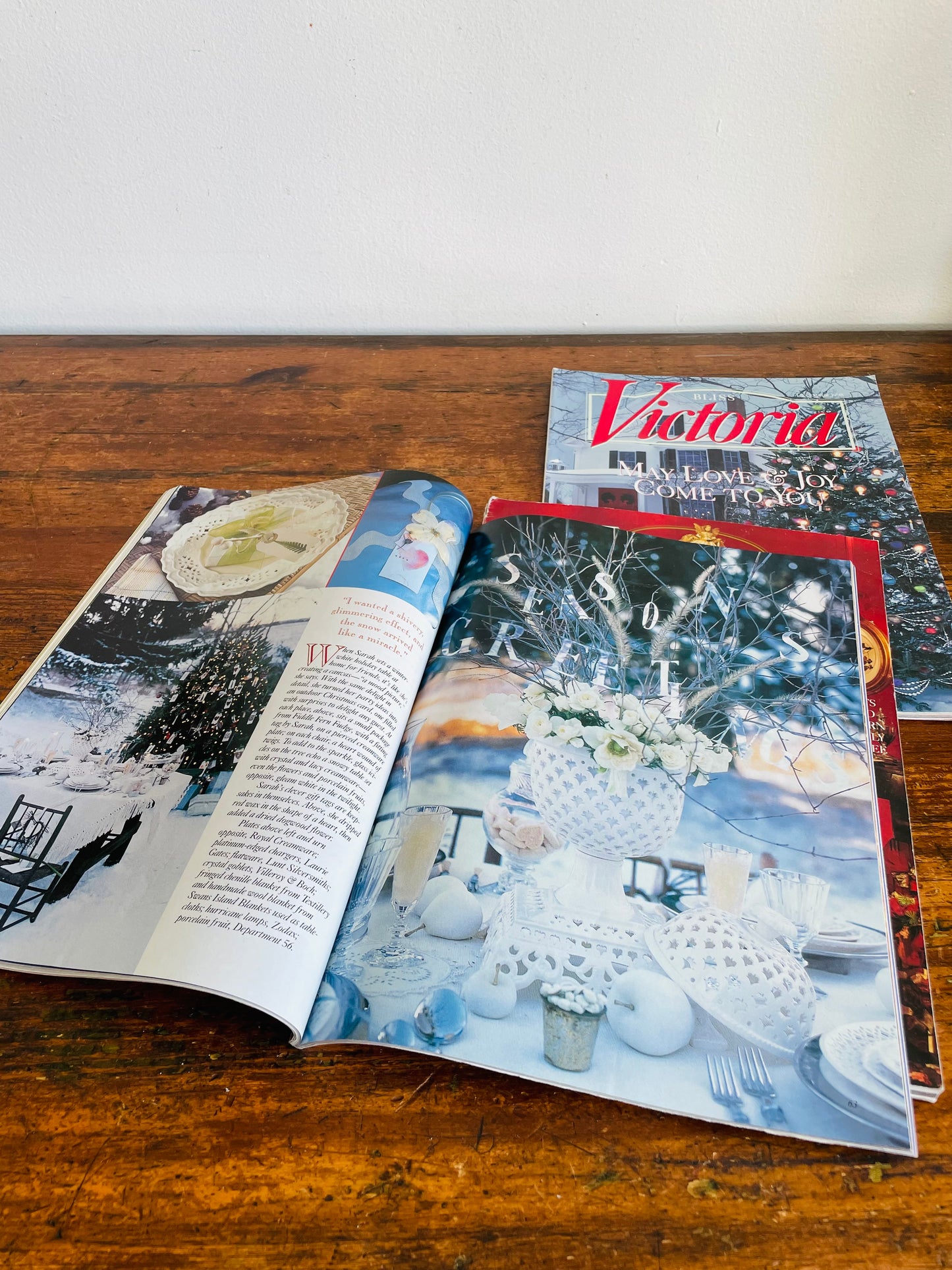 Vintage Collection of Victoria Christmas Magazines - December 1996, 1998, 1999 - Set of 3