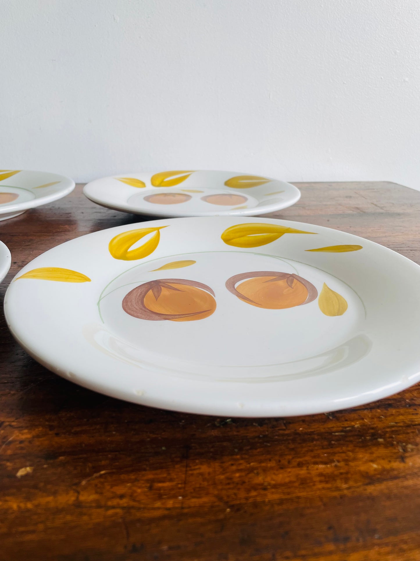 Ceramica San Marciano Hand Painted in Italy Orange Fruit Dinner Plates - Set of 4