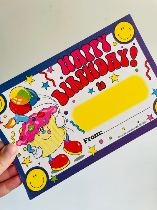 Vintage School Teacher Classroom Supplies - Blank Happy Birthday Certificate Notepad - 15 Sheets - Carson-Dellosa Publishing Co.