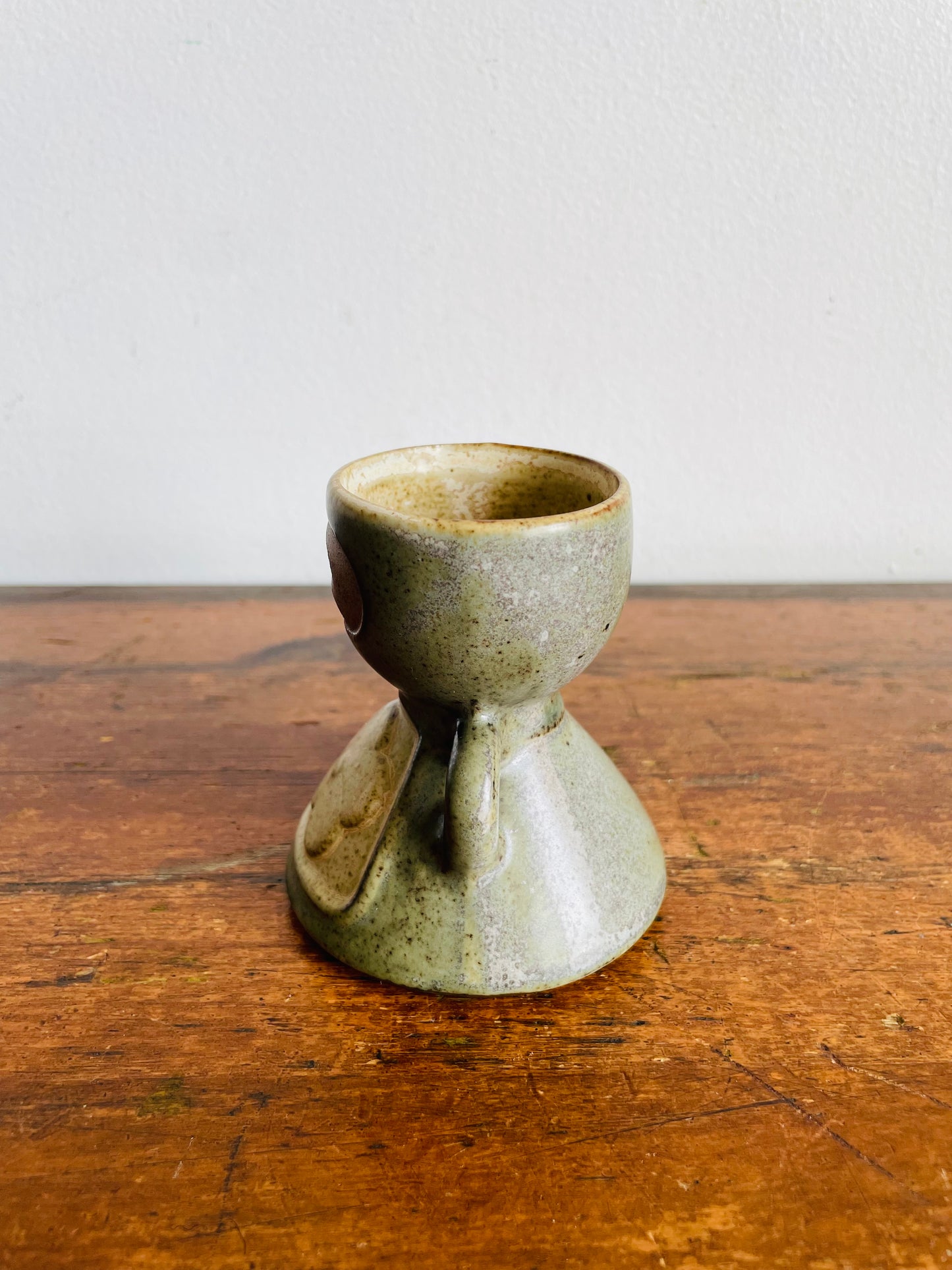 Vintage UCTCI Stoneware Pottery Flower Girl Egg Cup - Could Also Use as a Vase - Made in Japan