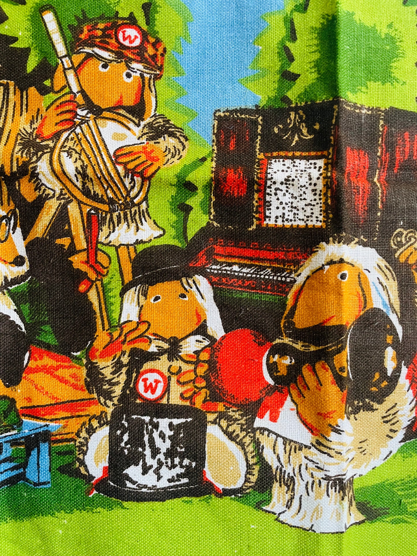 Brand New Vintage Blackstaff Linen Tea Towel - The Wombles of Wimbledon Common - Based on BBC TV Series "The Wombles"