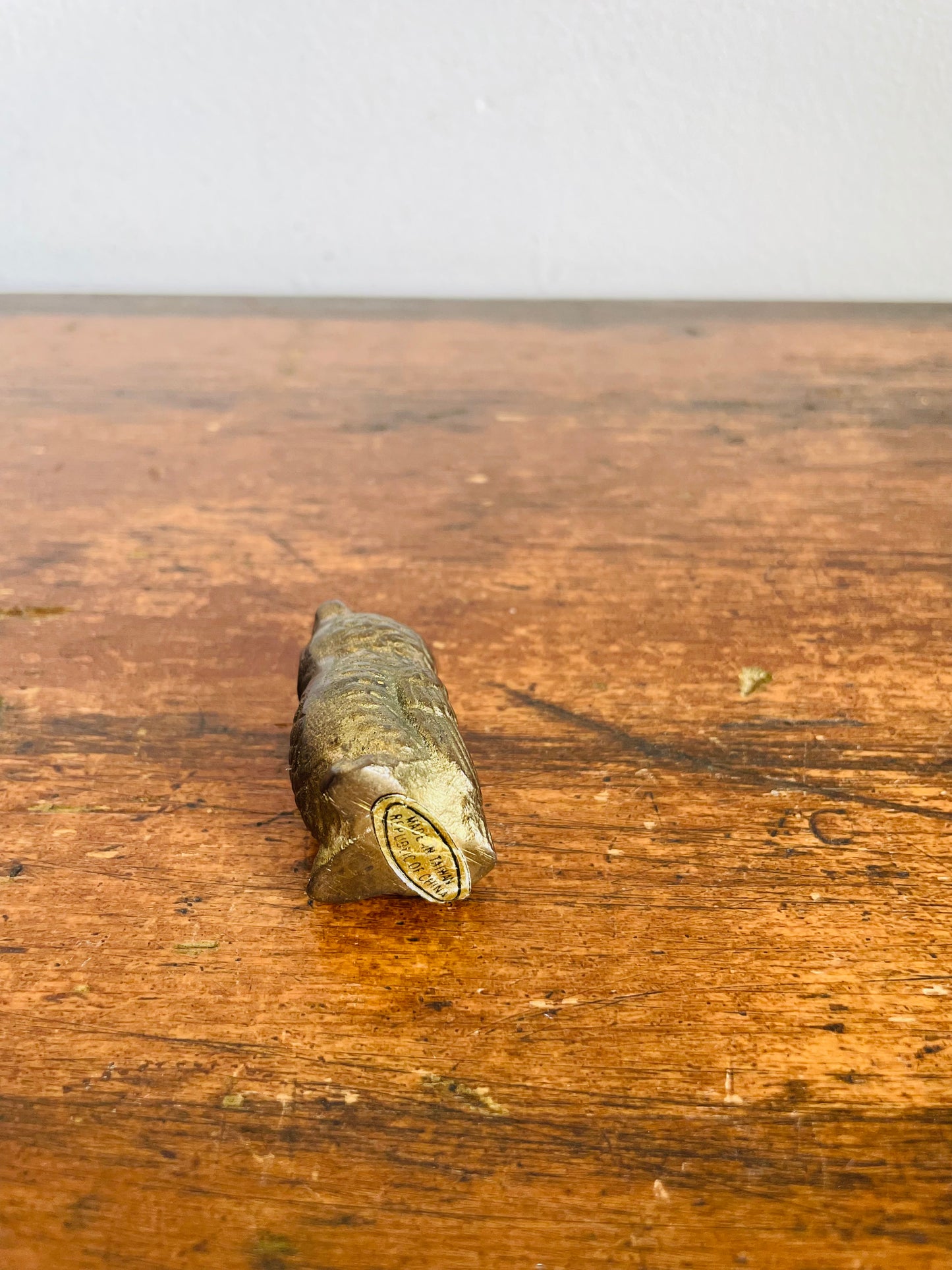 Vintage Adorable Miniature Solid Brass Owl Figurine