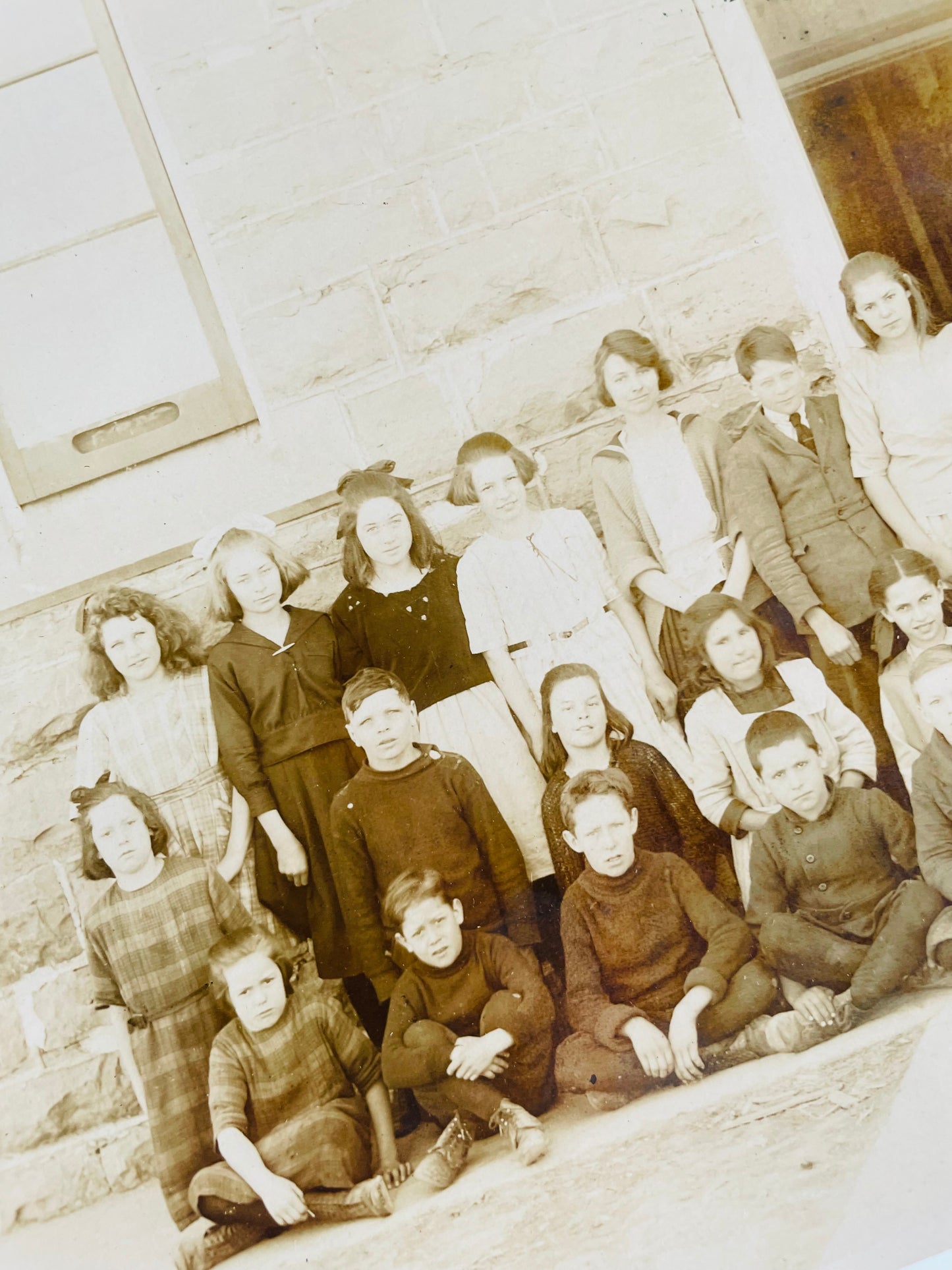 Sepia Toned Elementary Class Photo