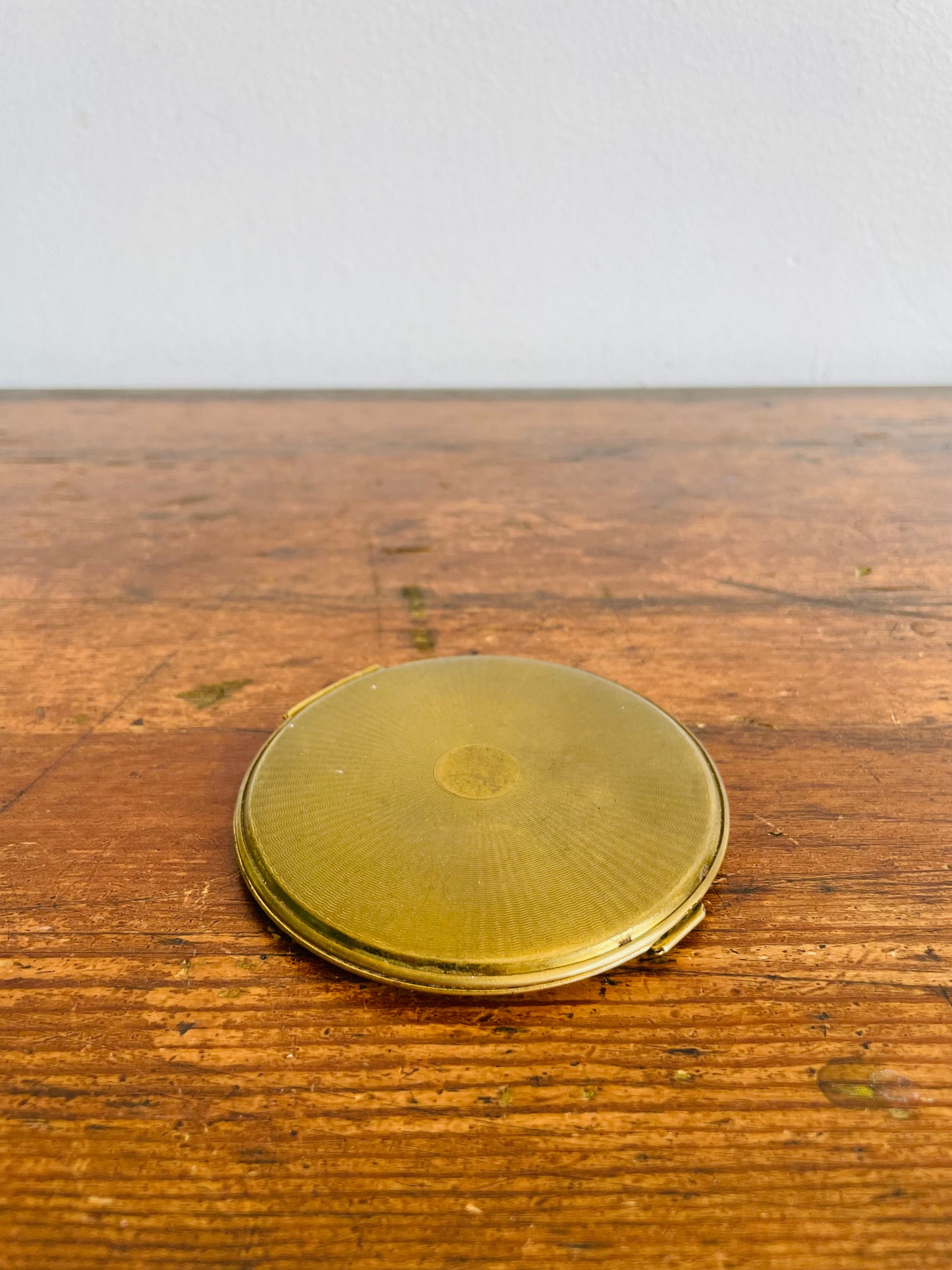 Swiss Made Brass Compact Makeup Case with Mirror