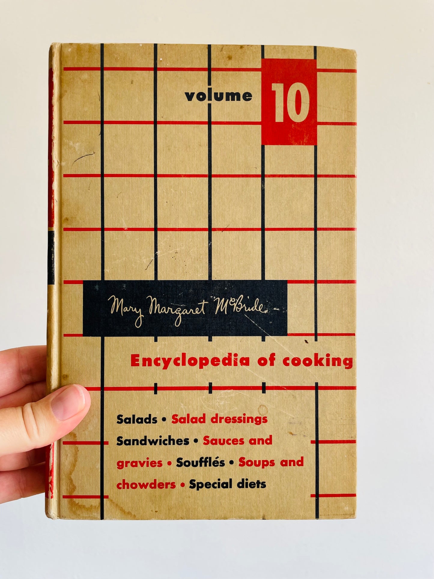 Hardcover Cookbook Bundle - The Good Fare and Cheer of Old England (1960) & Mary Margaret McBride Encyclopedia of Cooking Volume 10 (1958)