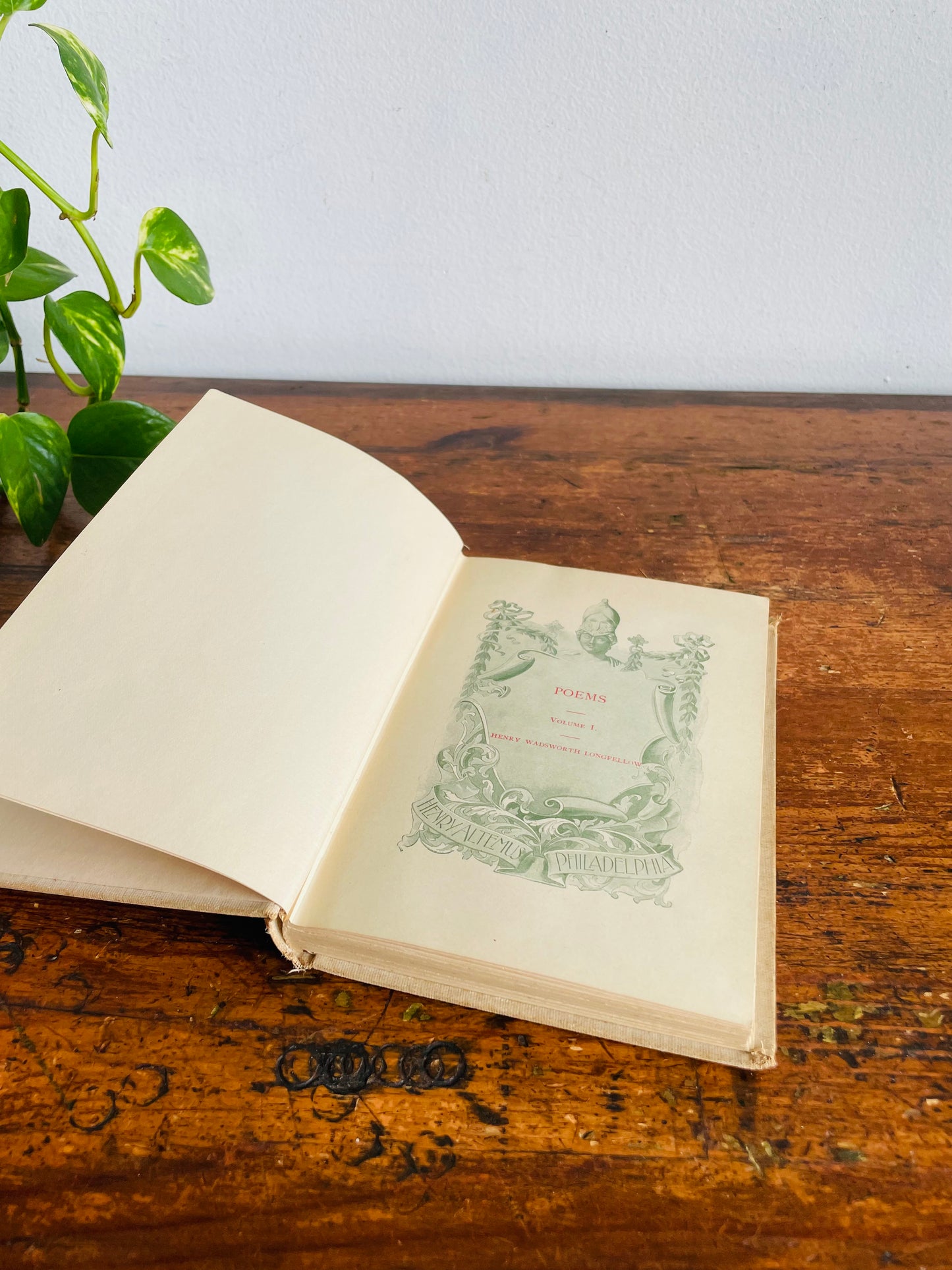 Antique The Belfry of Bruges & Other Poems by Henry Wadsworth Longfellow Embossed Clothbound Hardcover Book - Henry Altemus Philadelphia Beauxarts Series (1897) - 129 Years Old